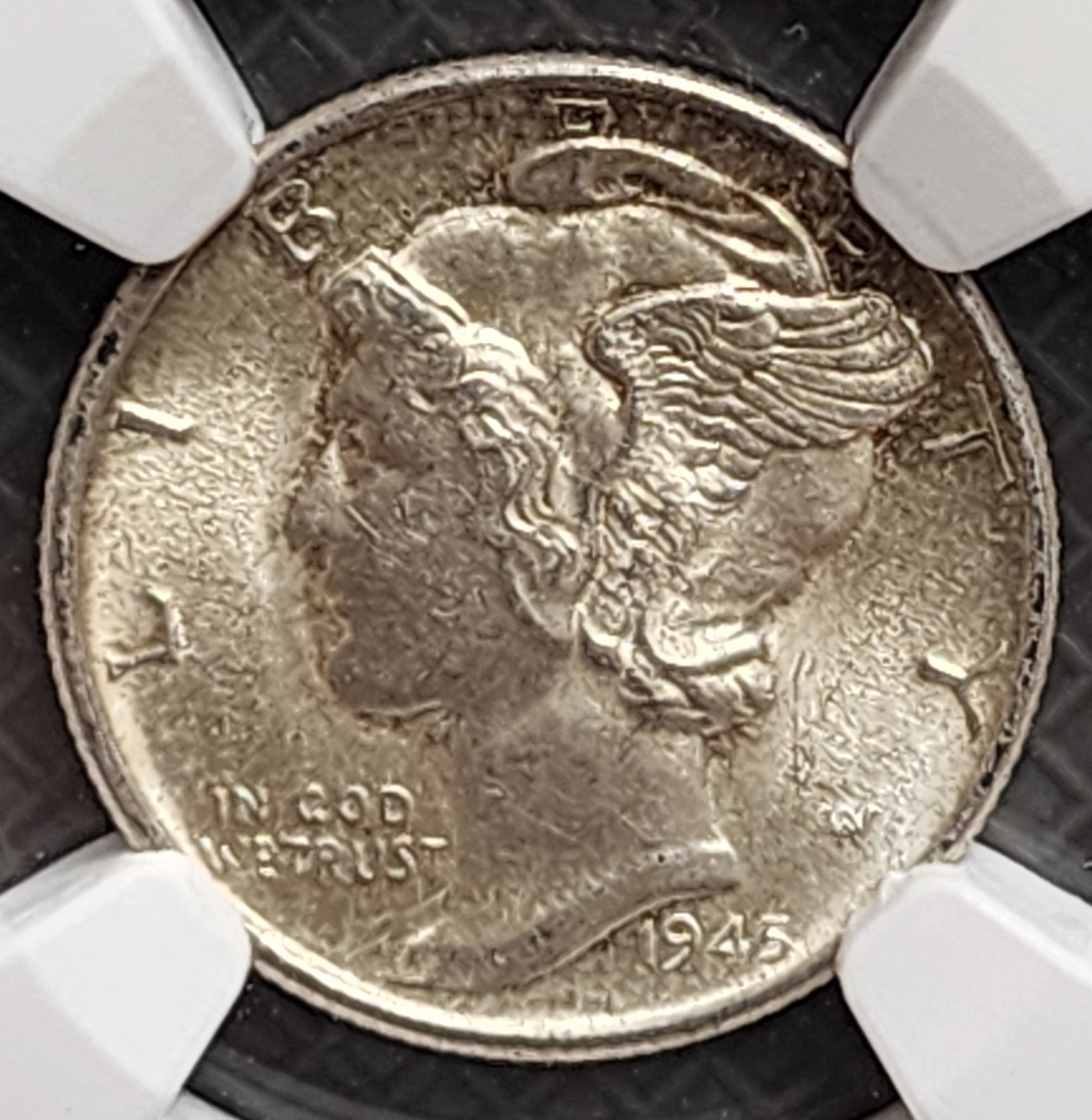 1945-D Mercury Silver Dime, NGC Brilliant Uncirculated, Store #DE0950.