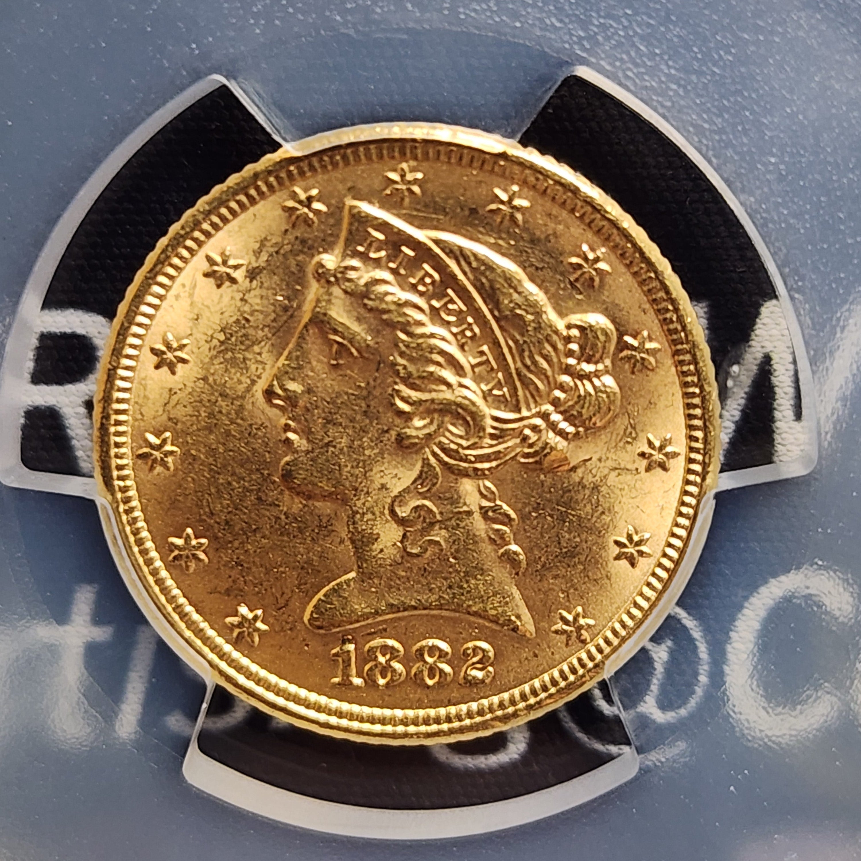 1882 $5 Gold Liberty Half Eagle, PCGS MS-62, Pre-1933 Gold Coin, Store Sale#G0078.