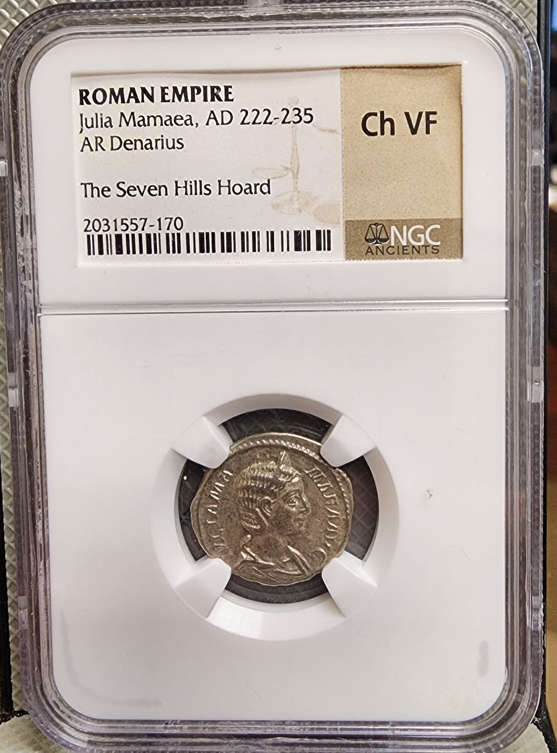 Roman Empire, Julia Mamaea, A.D 222-235, NGC Choice V.F, Store# AT0033.