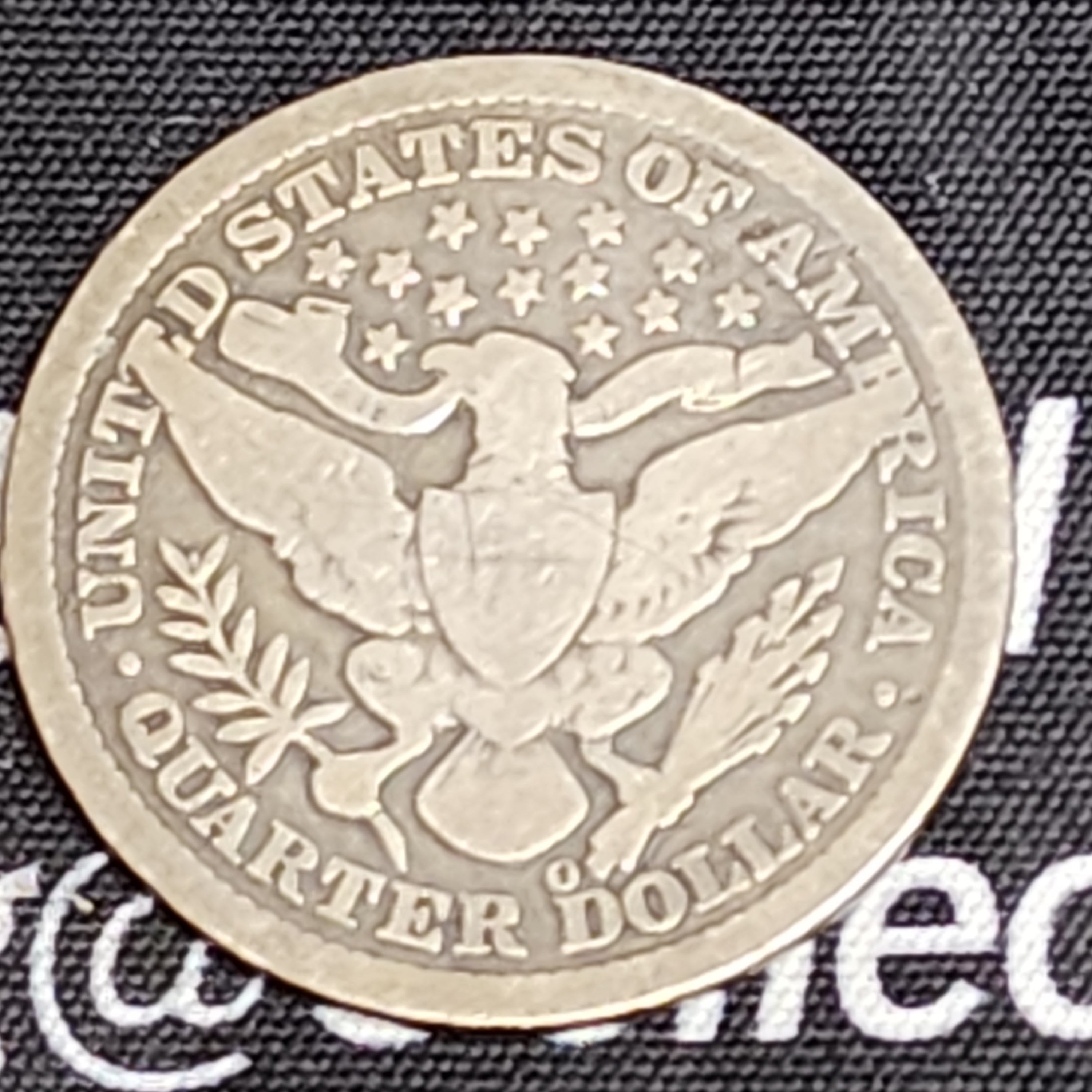 1894-O Barber Silver Quarter., Very Good Circulated Coin, Store #QR0235