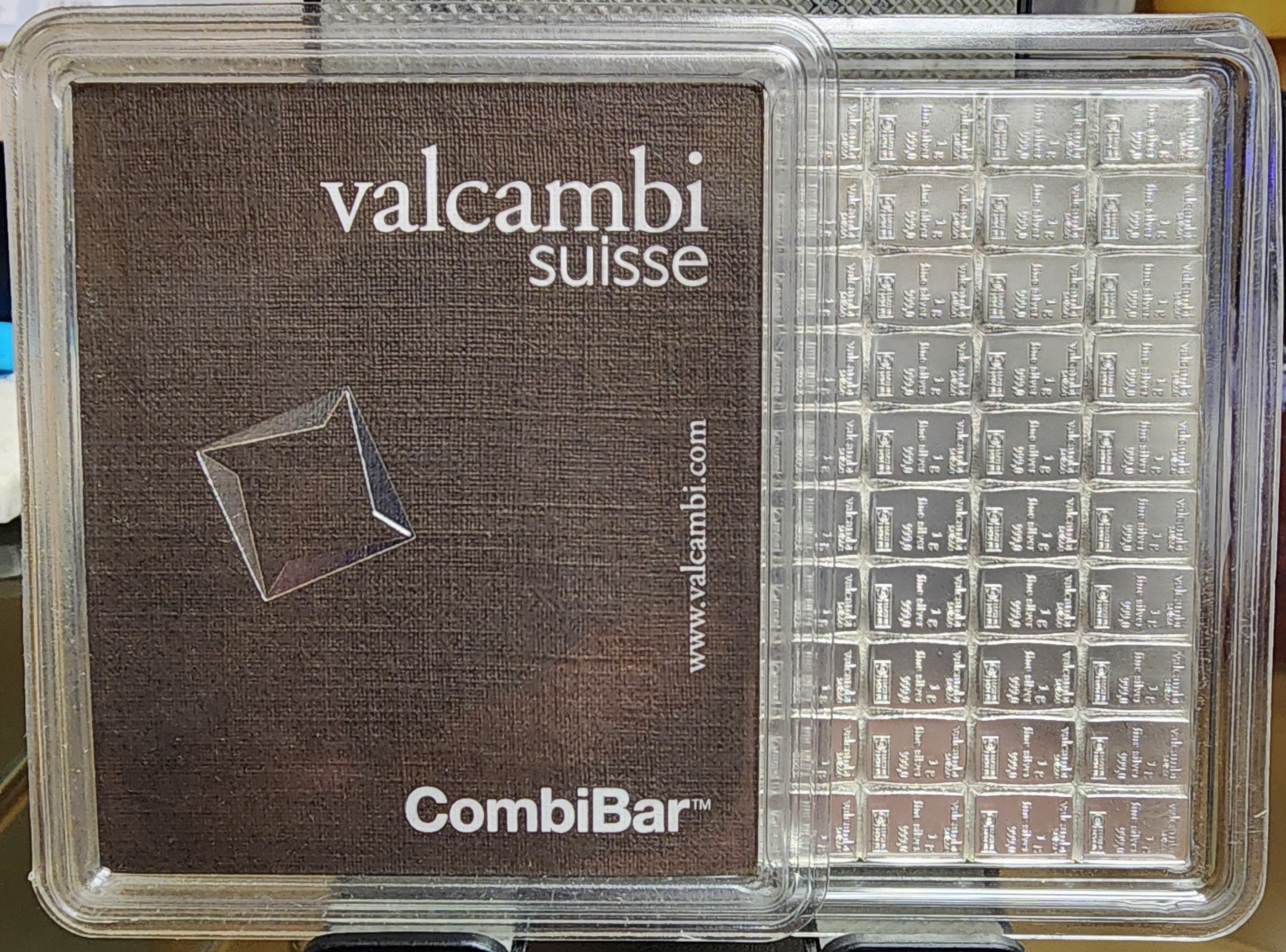 Valcambi Suisse, Silver CombiBar. 100 Gram Bar, 1 each x 100 Grams. #SR008