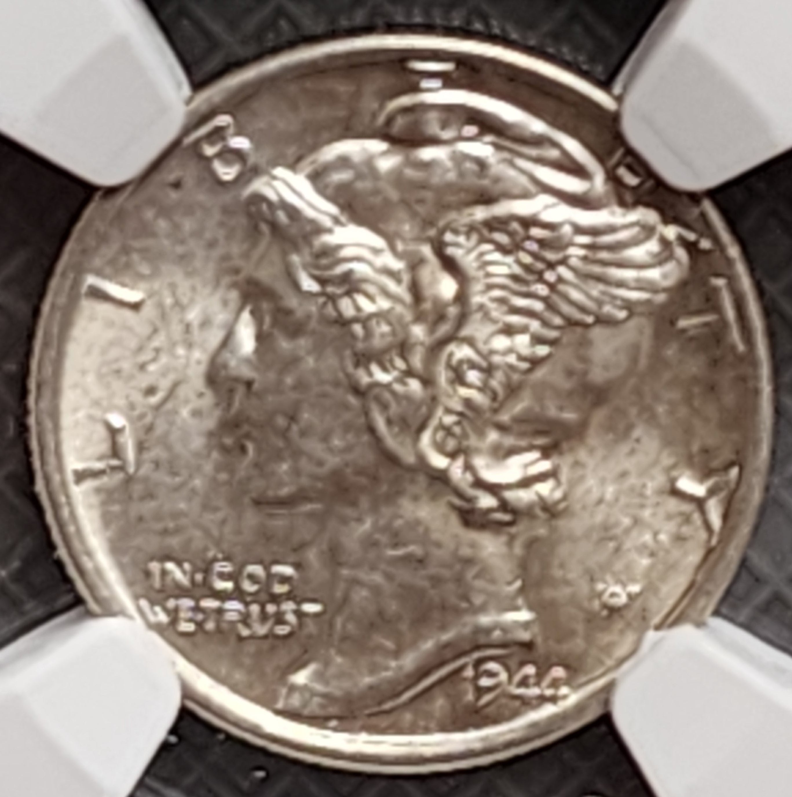 1944-D Mercury Silver Dime, NGC Brilliant Uncirculated, Store #DE0951.