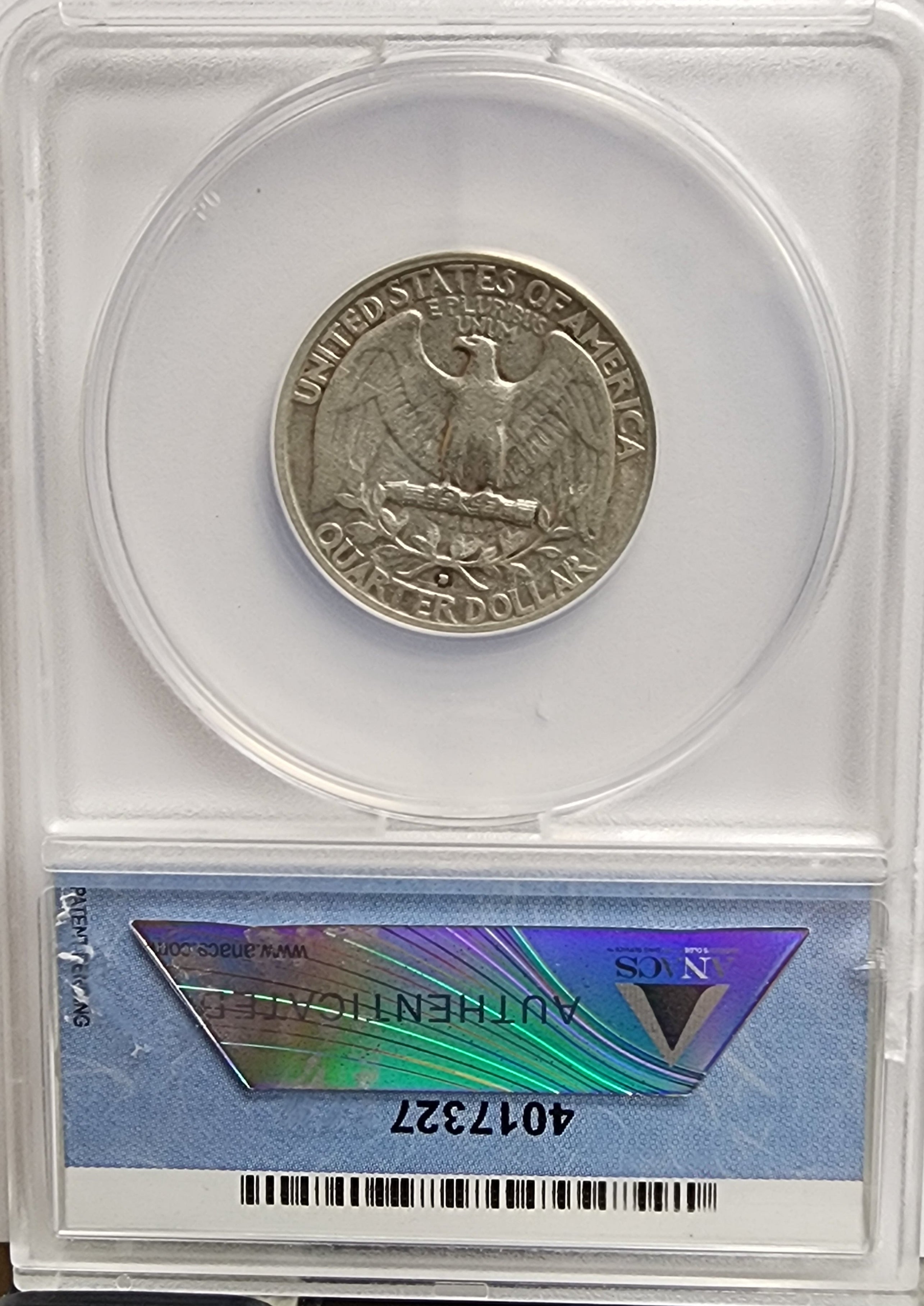 1932-D Washington Silver Quarter, ANACS VF-20, Store Sale #GQR045.