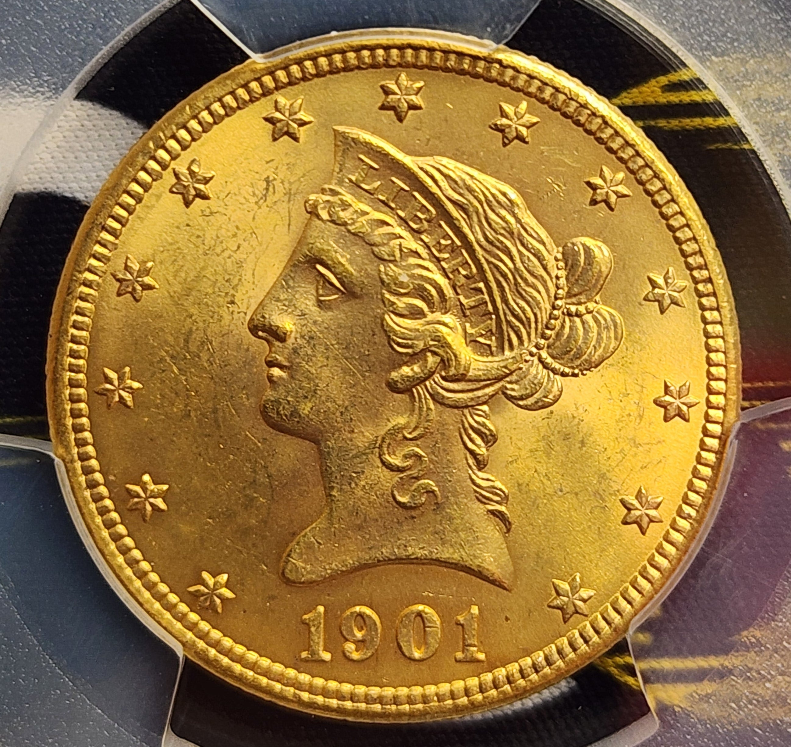 1901 $10 Gold Liberty Eagle, PCGS MS-64, Gold Coin, Store Sale#G0086.