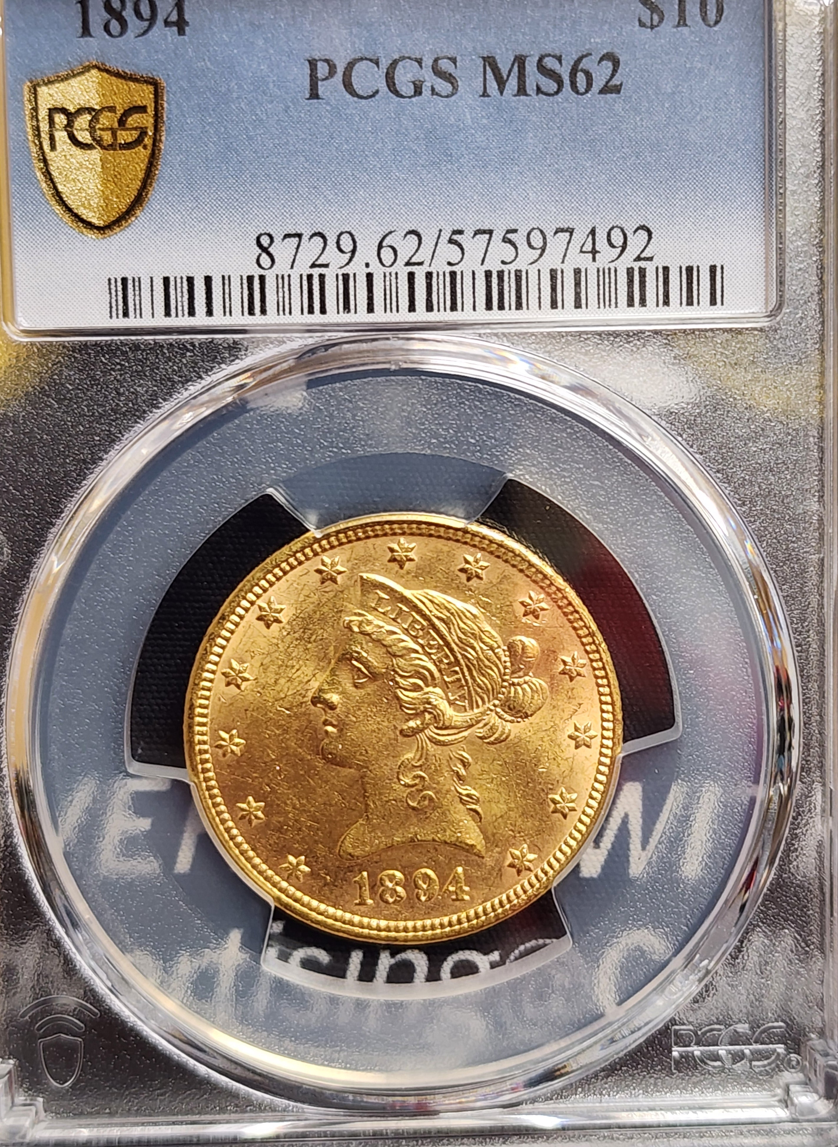 1894 $10 Gold Liberty Eagle, PCGS MS-62, Gold Coin, Store Sale#G0084.