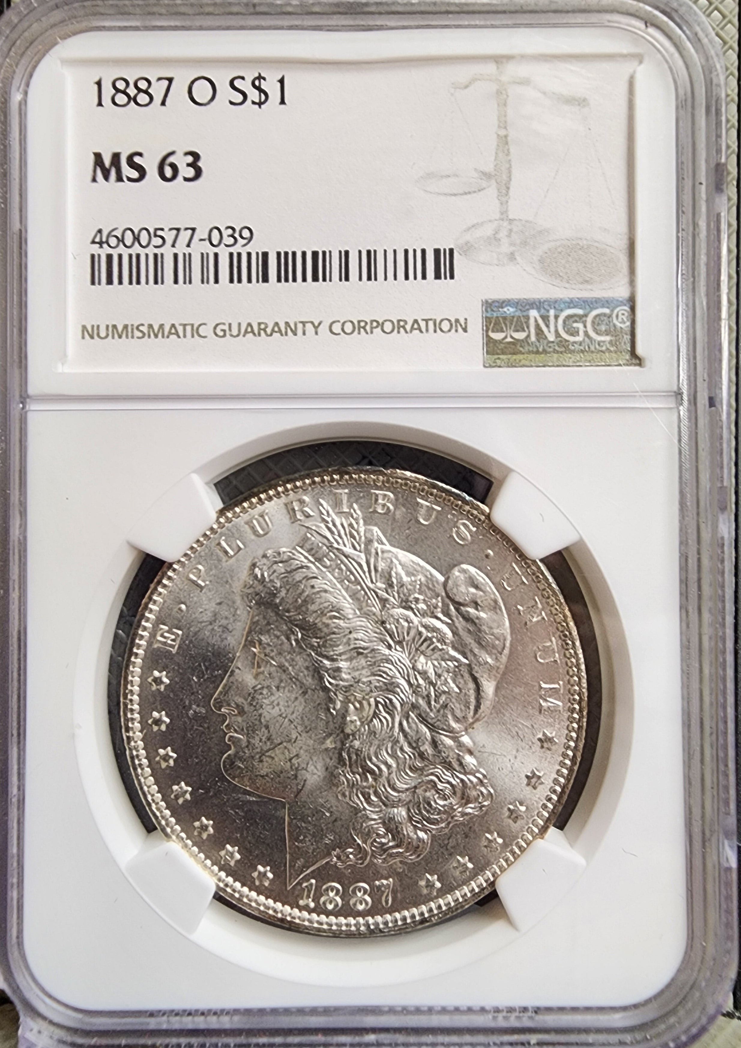 1887-O Morgan Silver Dollar. PCGS MS64, Uncirculated Coin, Store #DR0571.