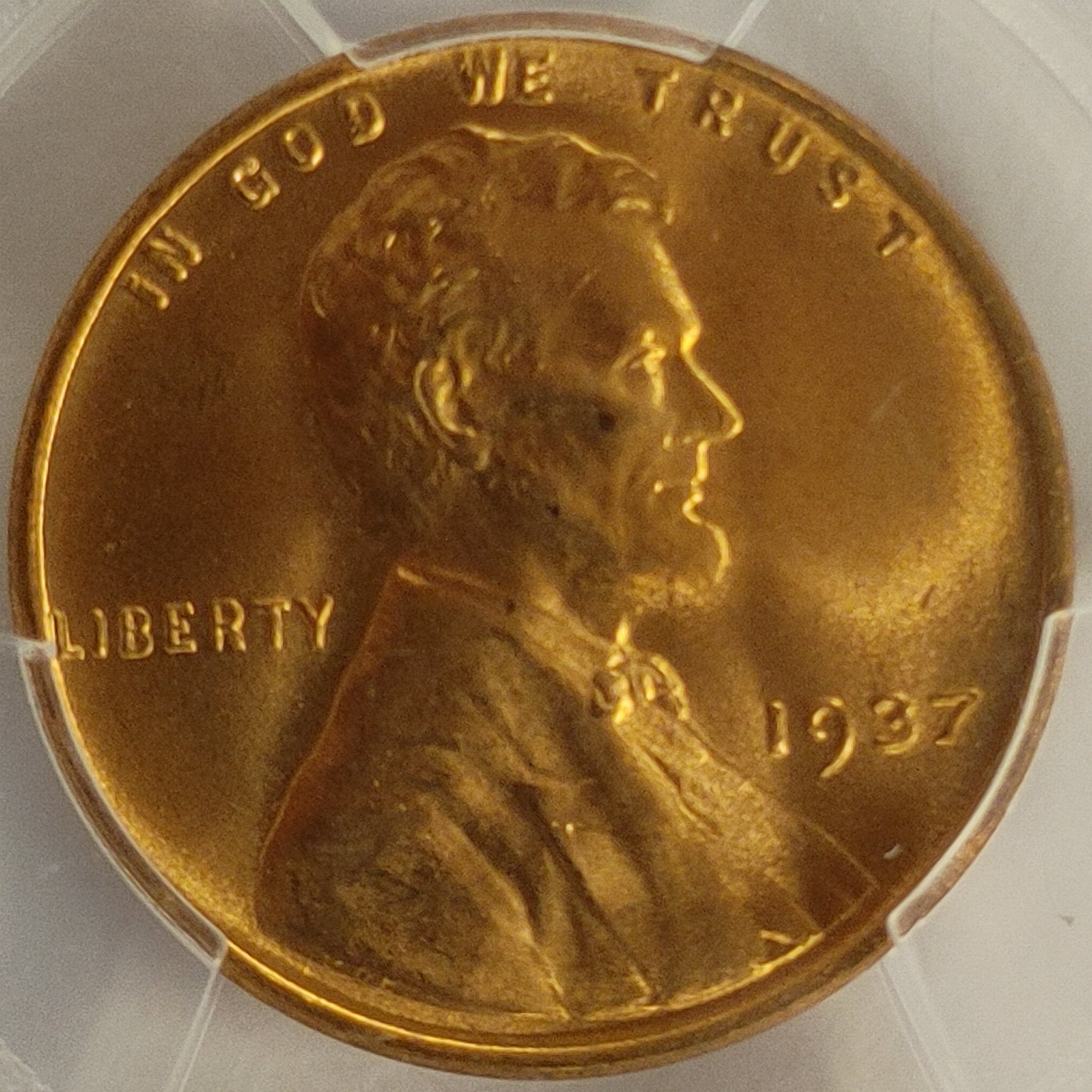 1937 Lincoln Cent, PCSG Graded MS66RD Store #SC937.01