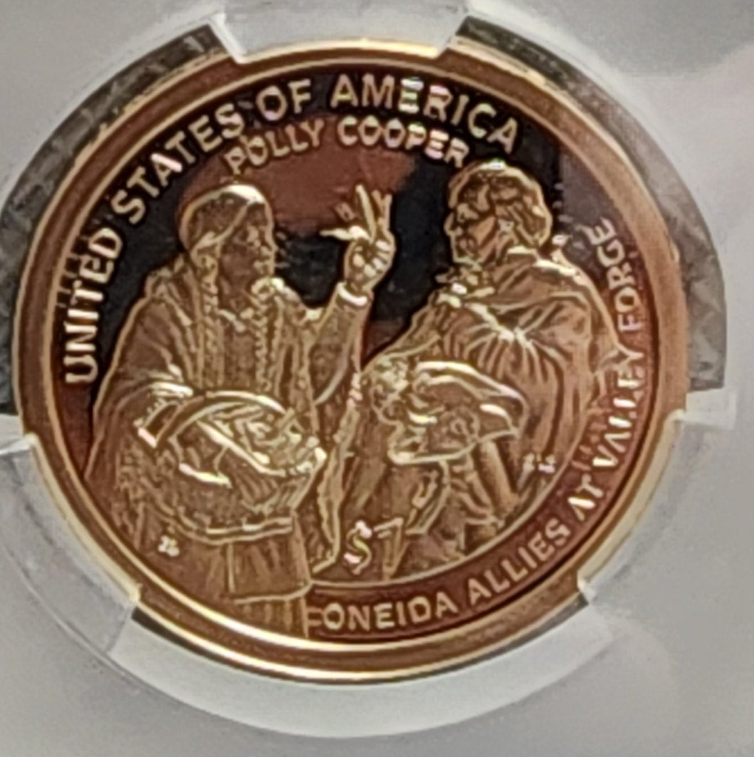 2026-S Native American Dollar, 'Oneida Allies at Valley Forge, CAC PR69, #NN002.