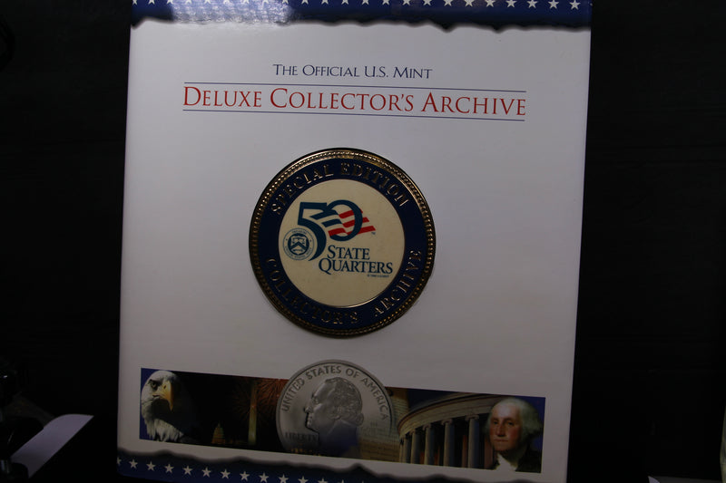 50 State Quarter, Deluxe Collector Archive Album, Complete with "SILVER" Sate Coins.