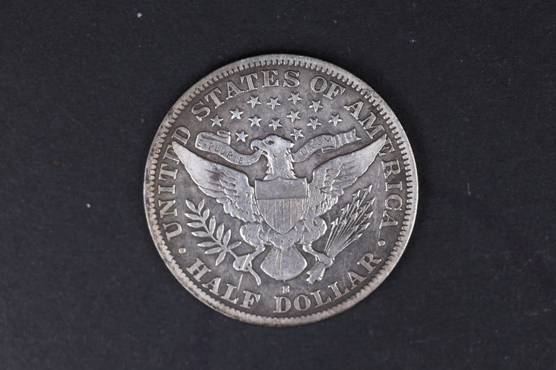 1894-S Barber Half Dollar, Nice Very Good Circulated Coin. Store