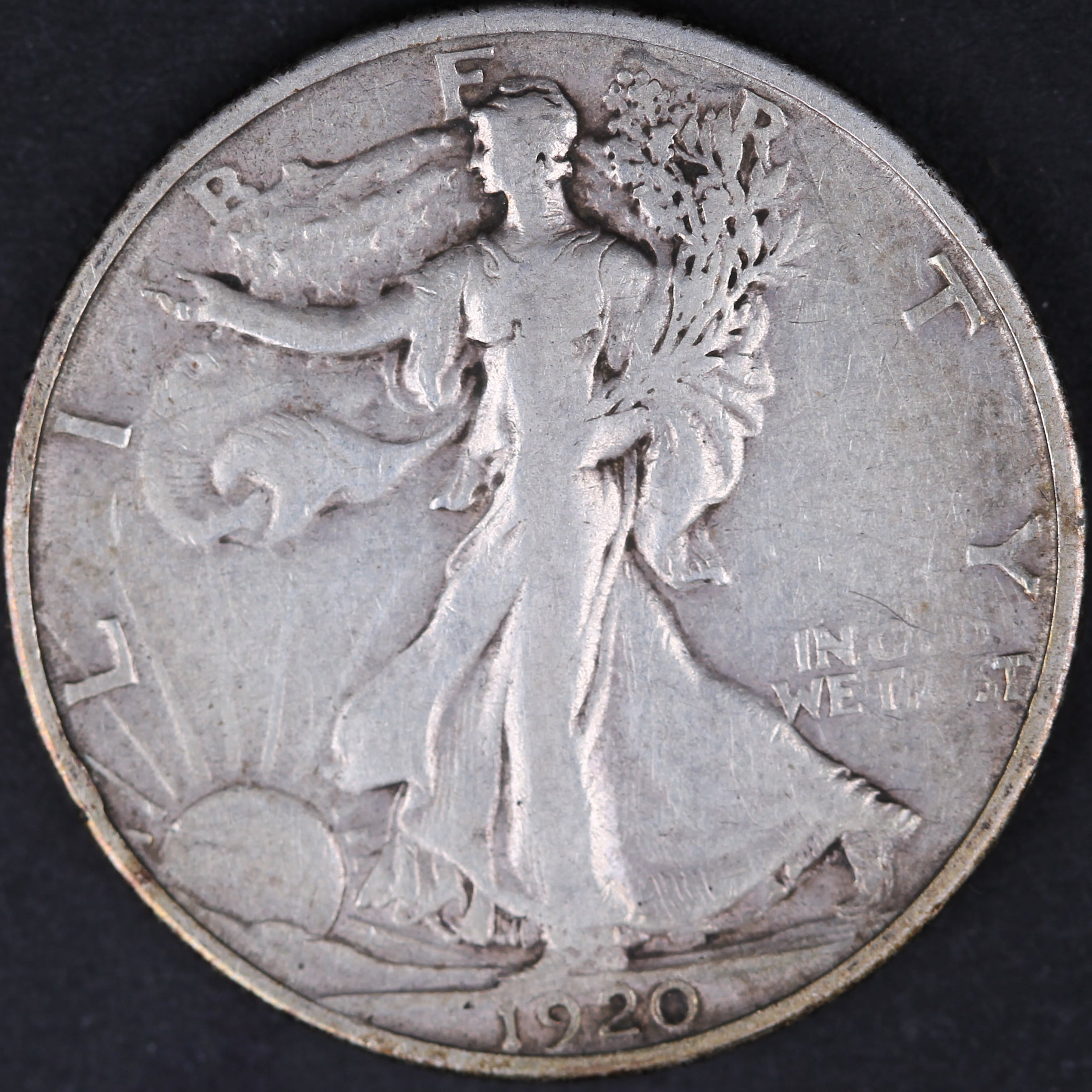 1920-S Liberty Walking Half Dollar, Very Fine Circulated Coin, Store #10515