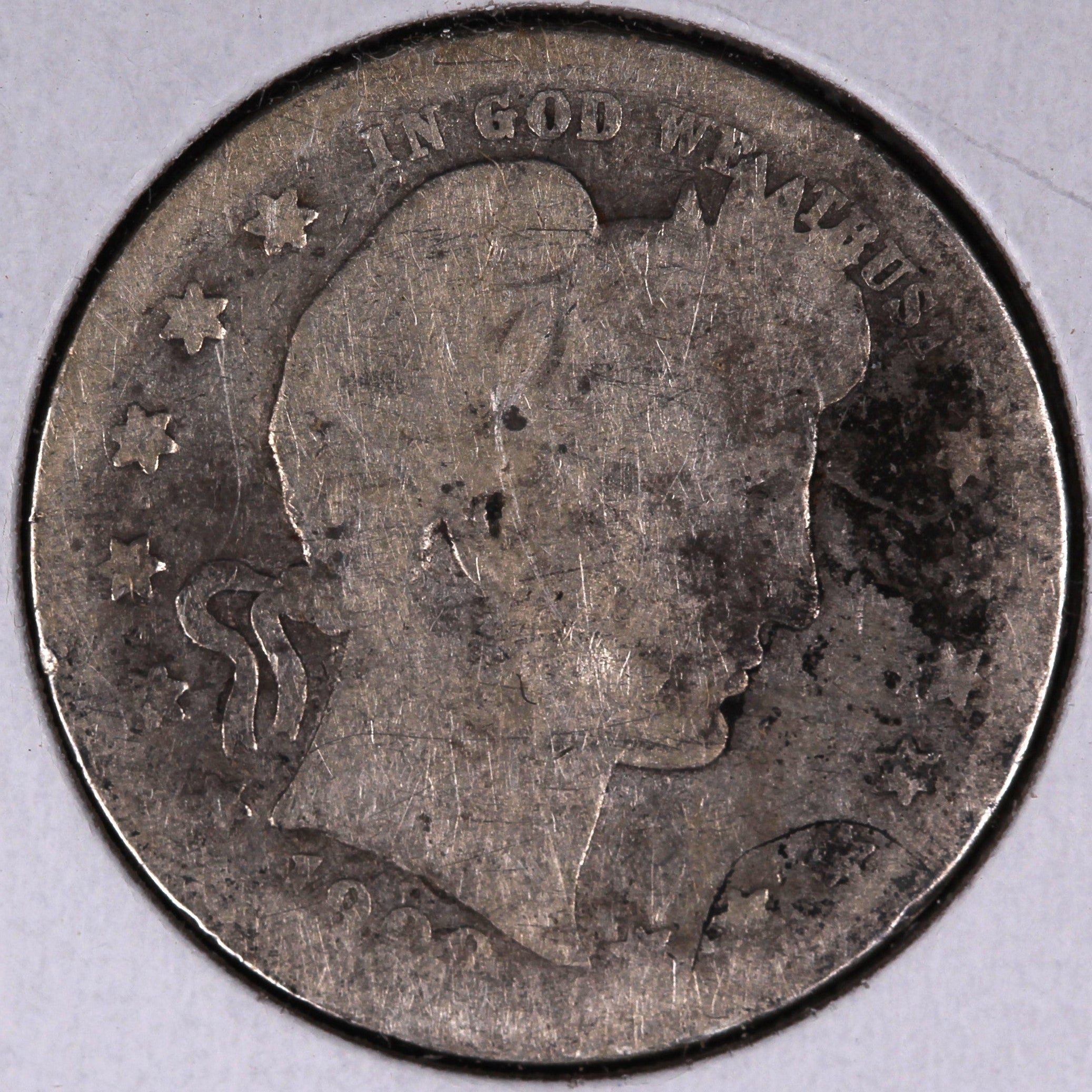 1908 Barber Quarter, Good Circulated Coin, Store #07842