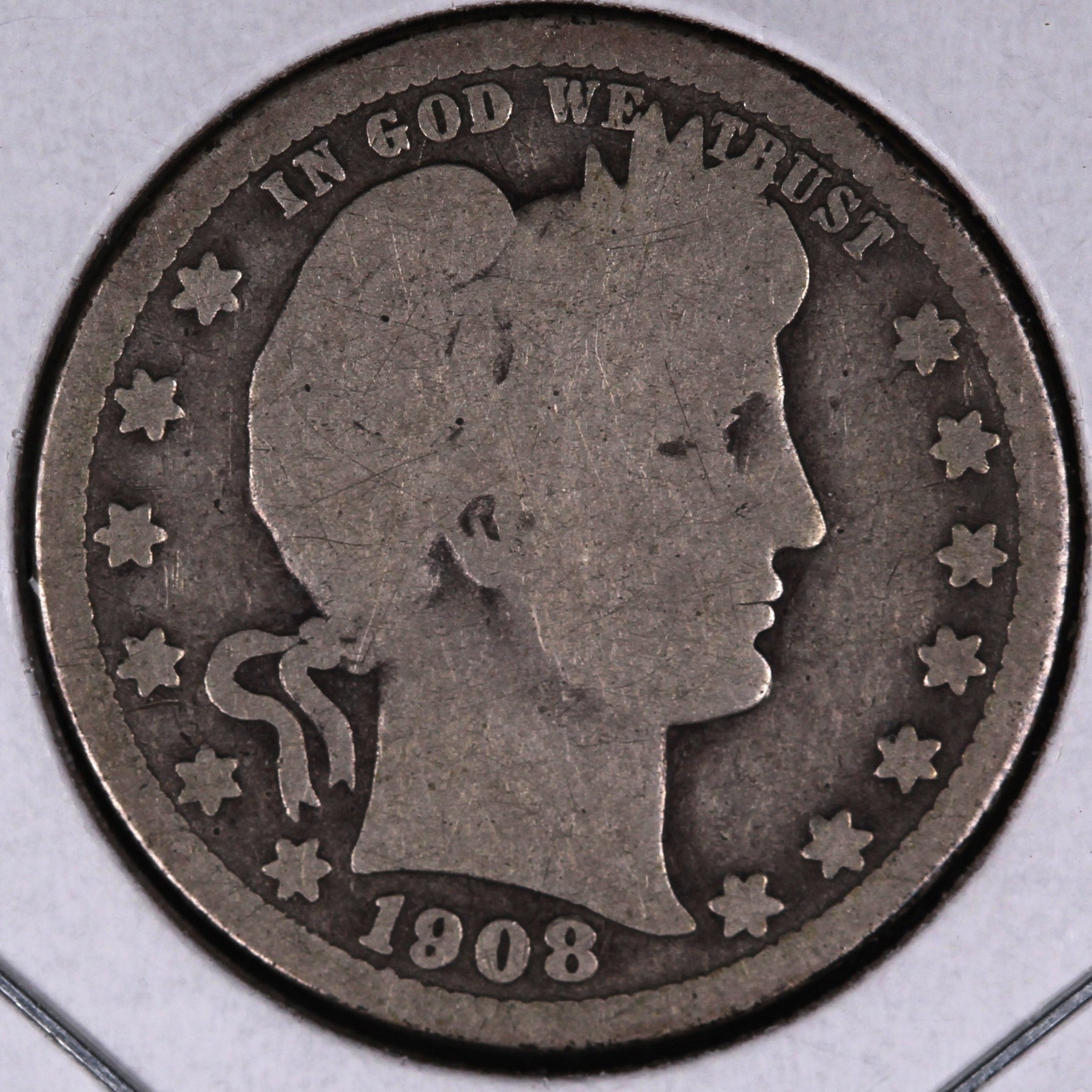 1908-O Barber Quarter, Good Circulated Coin, Store #07853