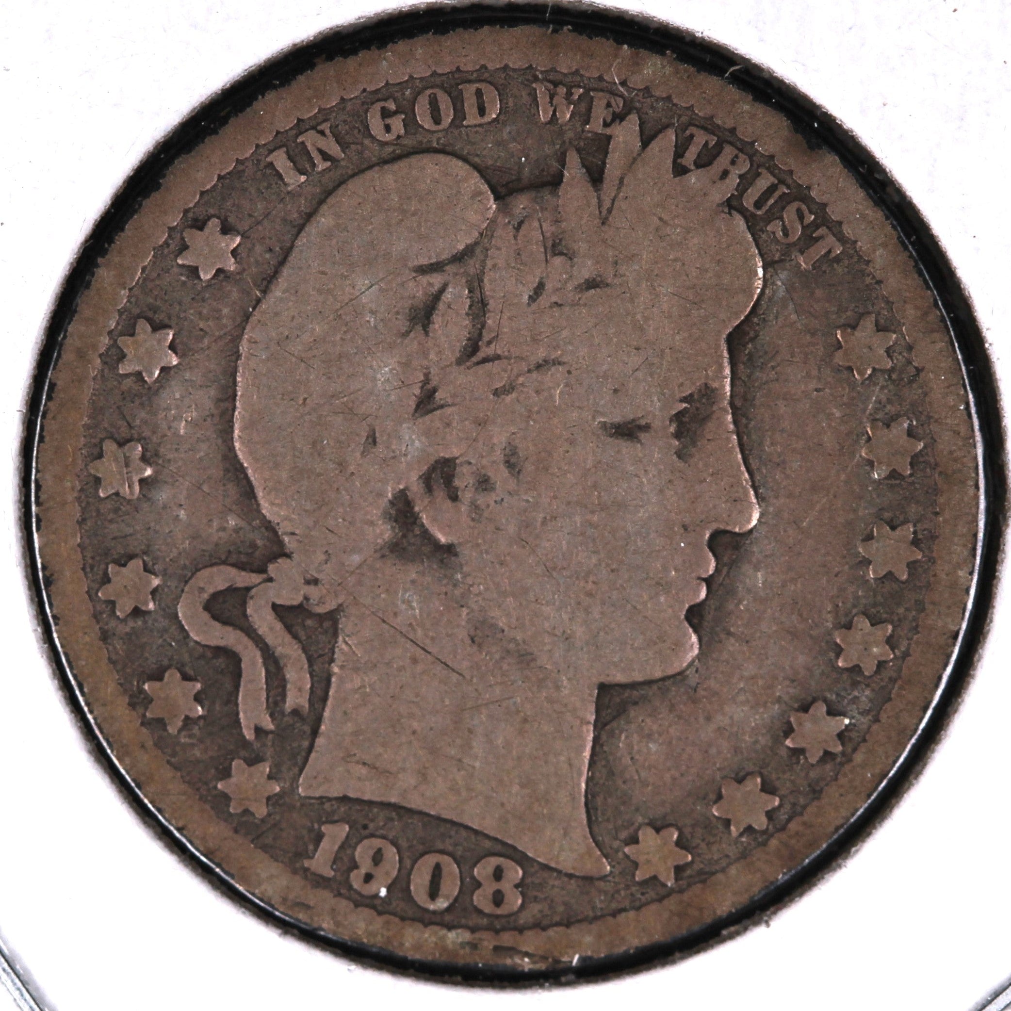 1908-D Barber Quarter, Good Circulated Coin, Store #07863