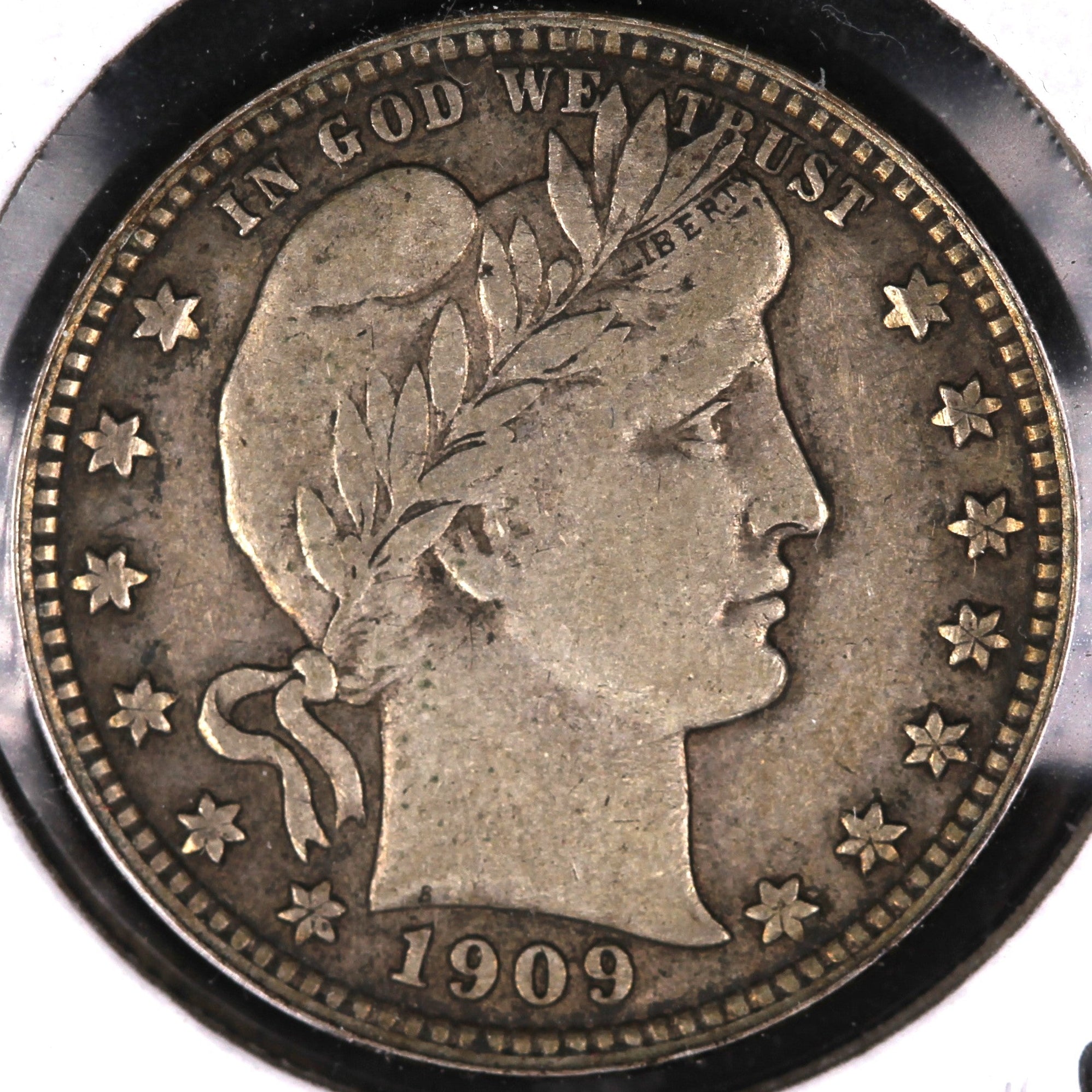 1909 Barber Quarter, Fine Circulated Coin, Store #07887