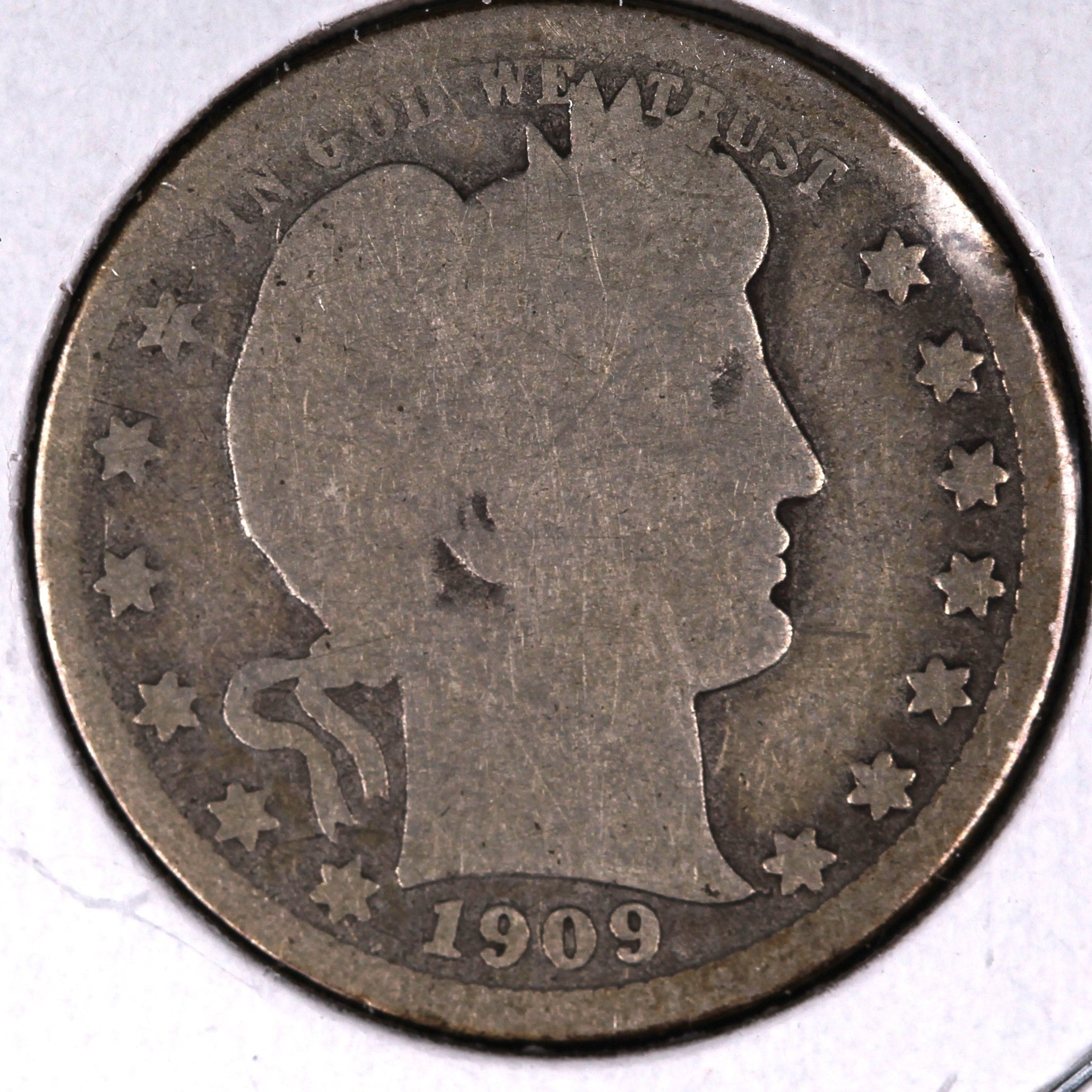 1909-D Barber Quarter, Good Circulated Coin, Store # 07902