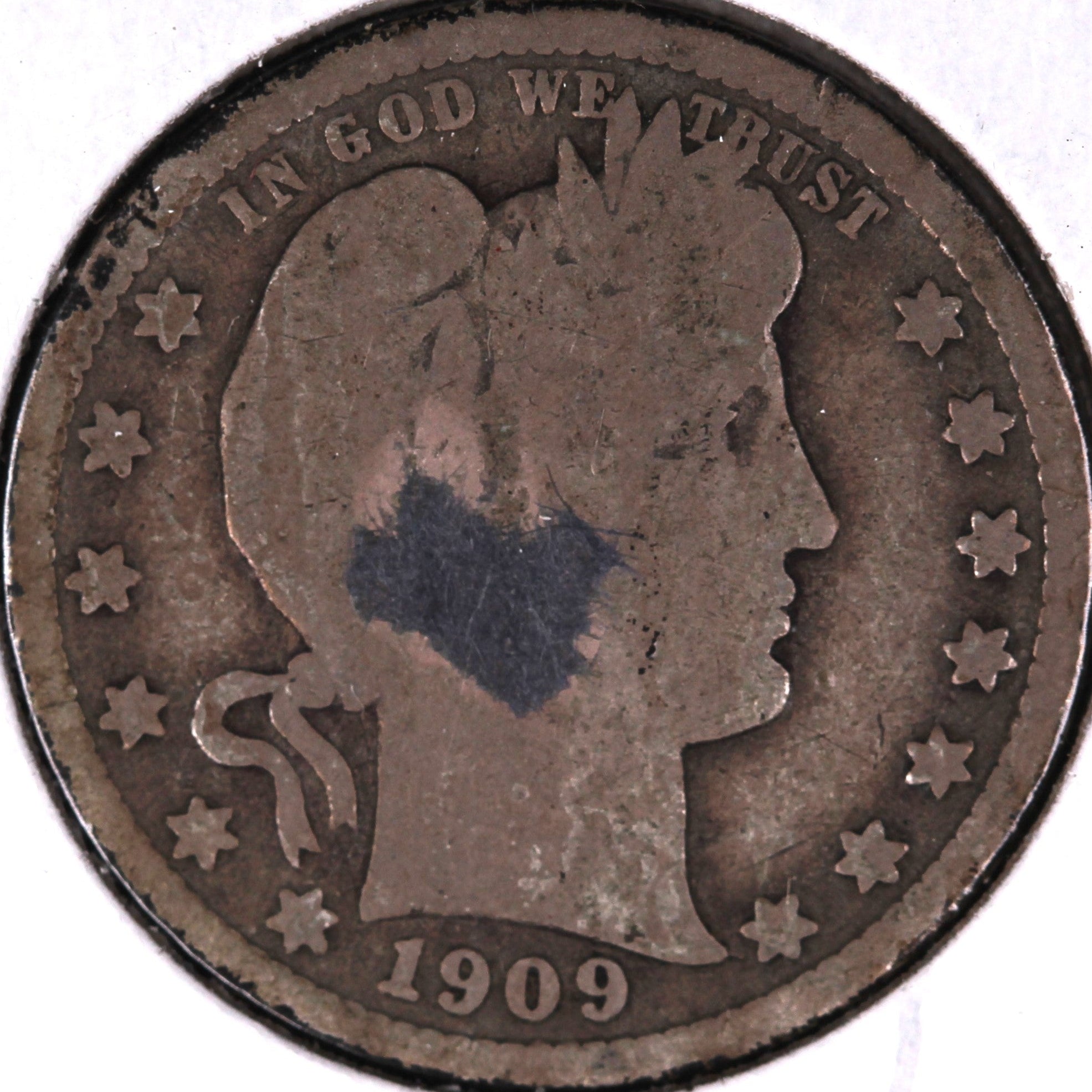 1909-D Barber Quarter, Good Circulated Coin, Store # 07903
