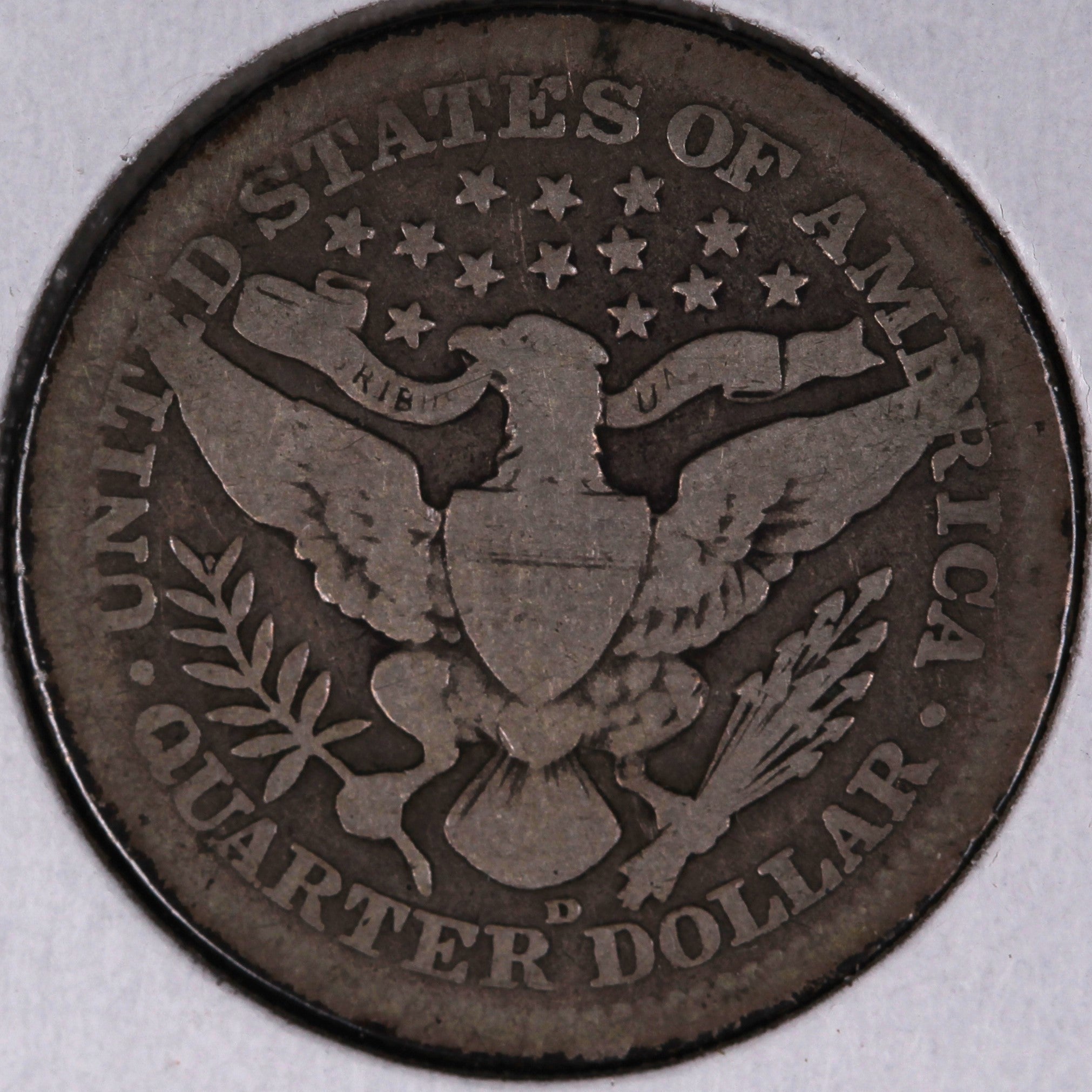 1909-D Barber Quarter, Good Circulated Coin, Store # 07903