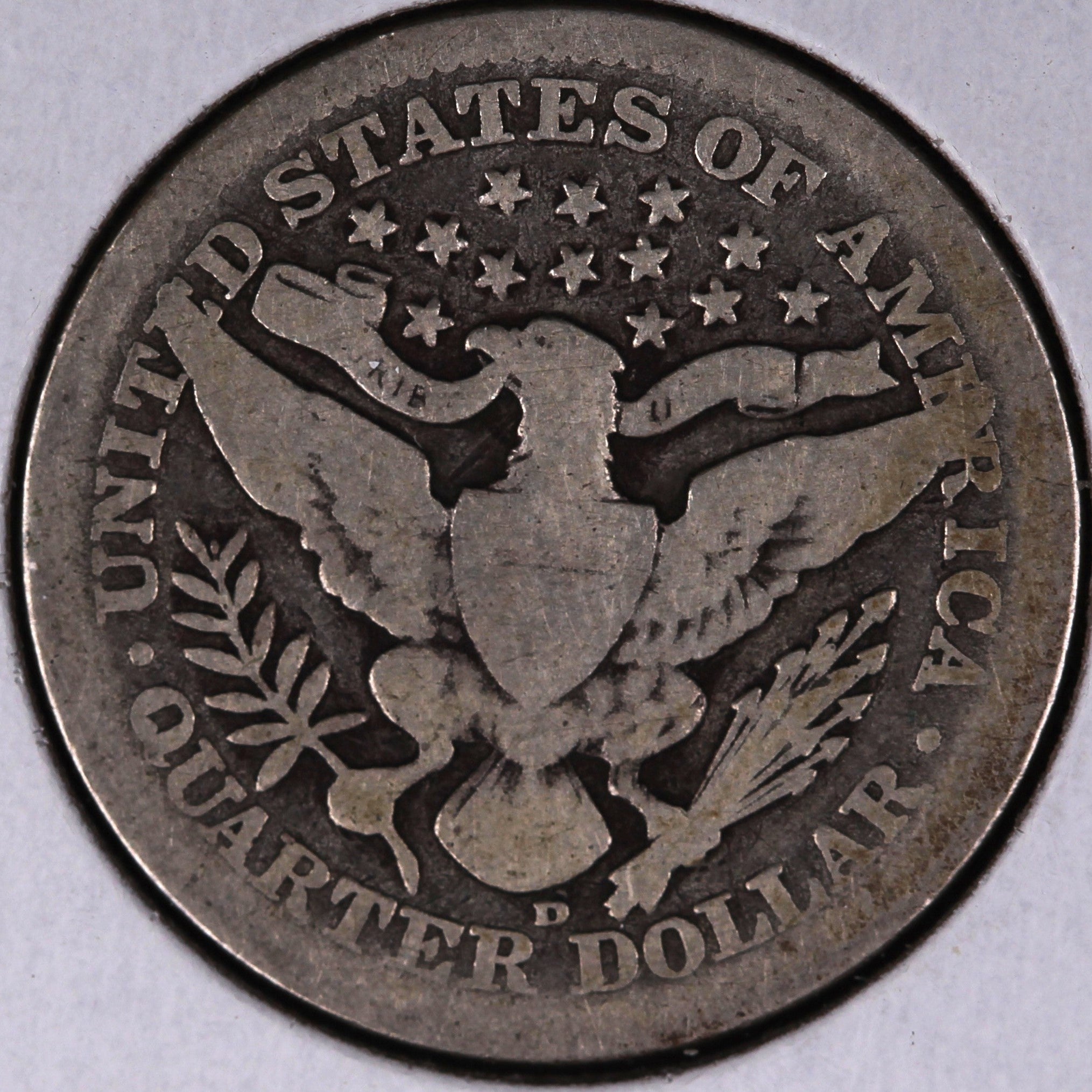 1909-D Barber Quarter, Good Circulated Coin, Store # 07907