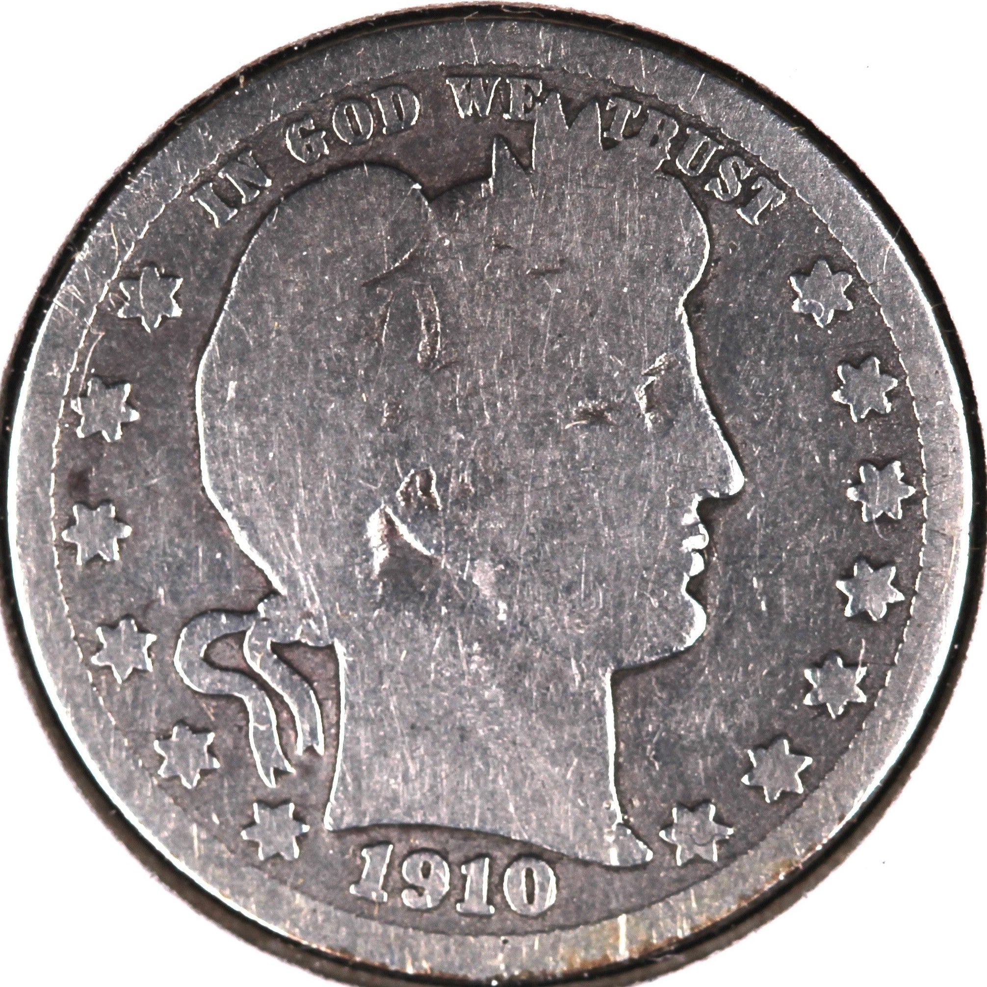 1910-D Barber Quarter, Good Circulated Coin, Store #07932