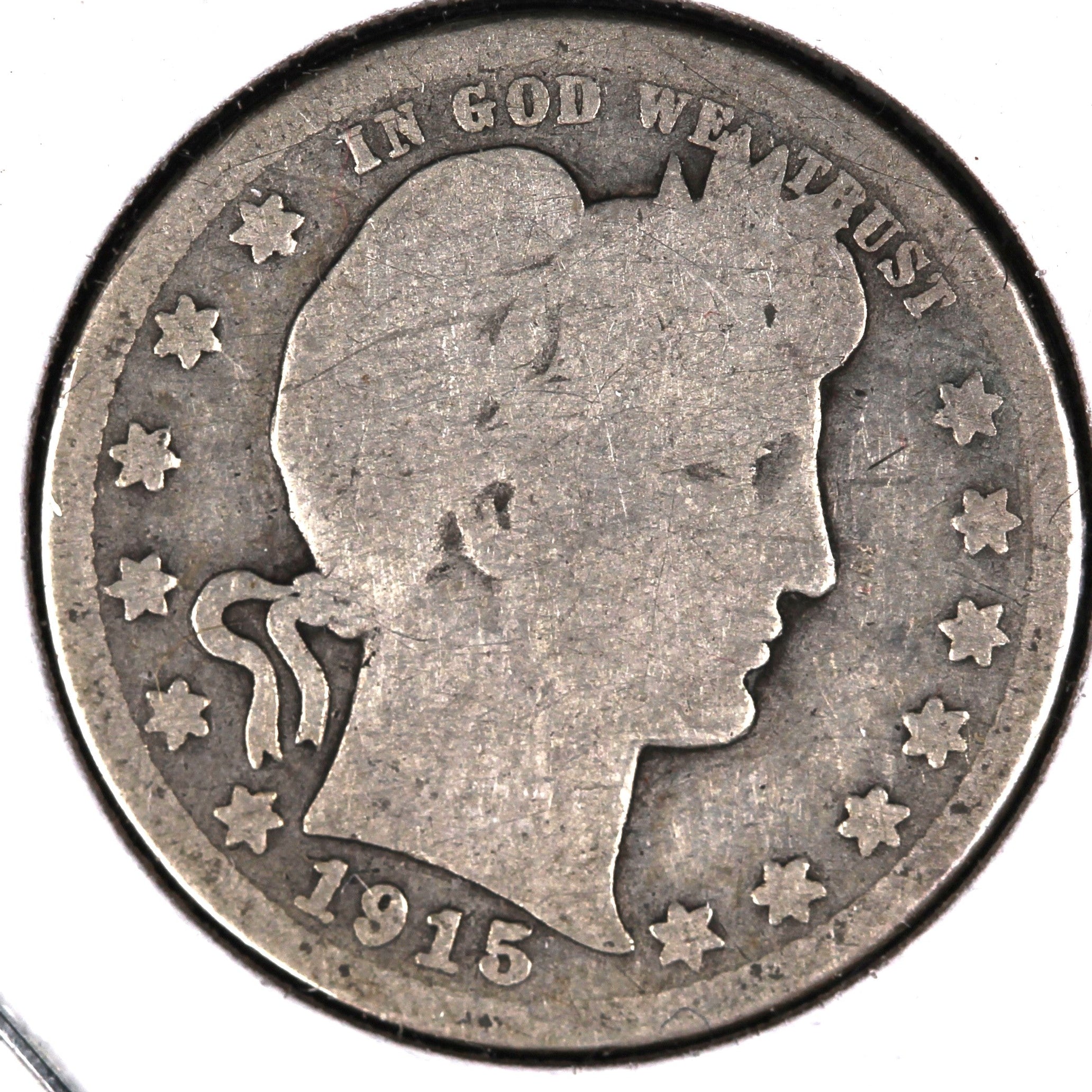 1915 Barber Quarter, Good Circulated Coin, Store #07996
