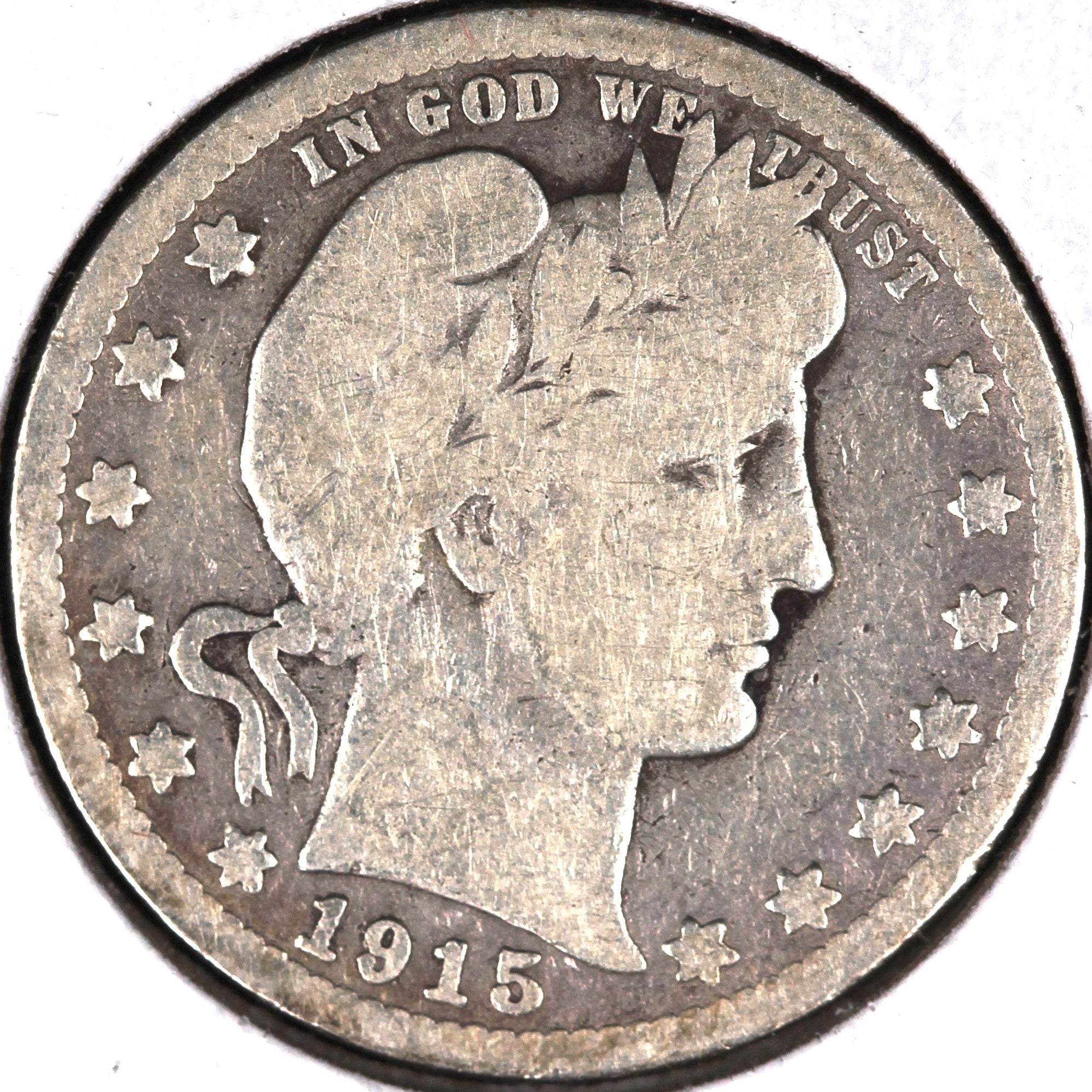 1915 Barber Quarter, Good Circulated Coin, Store #07999