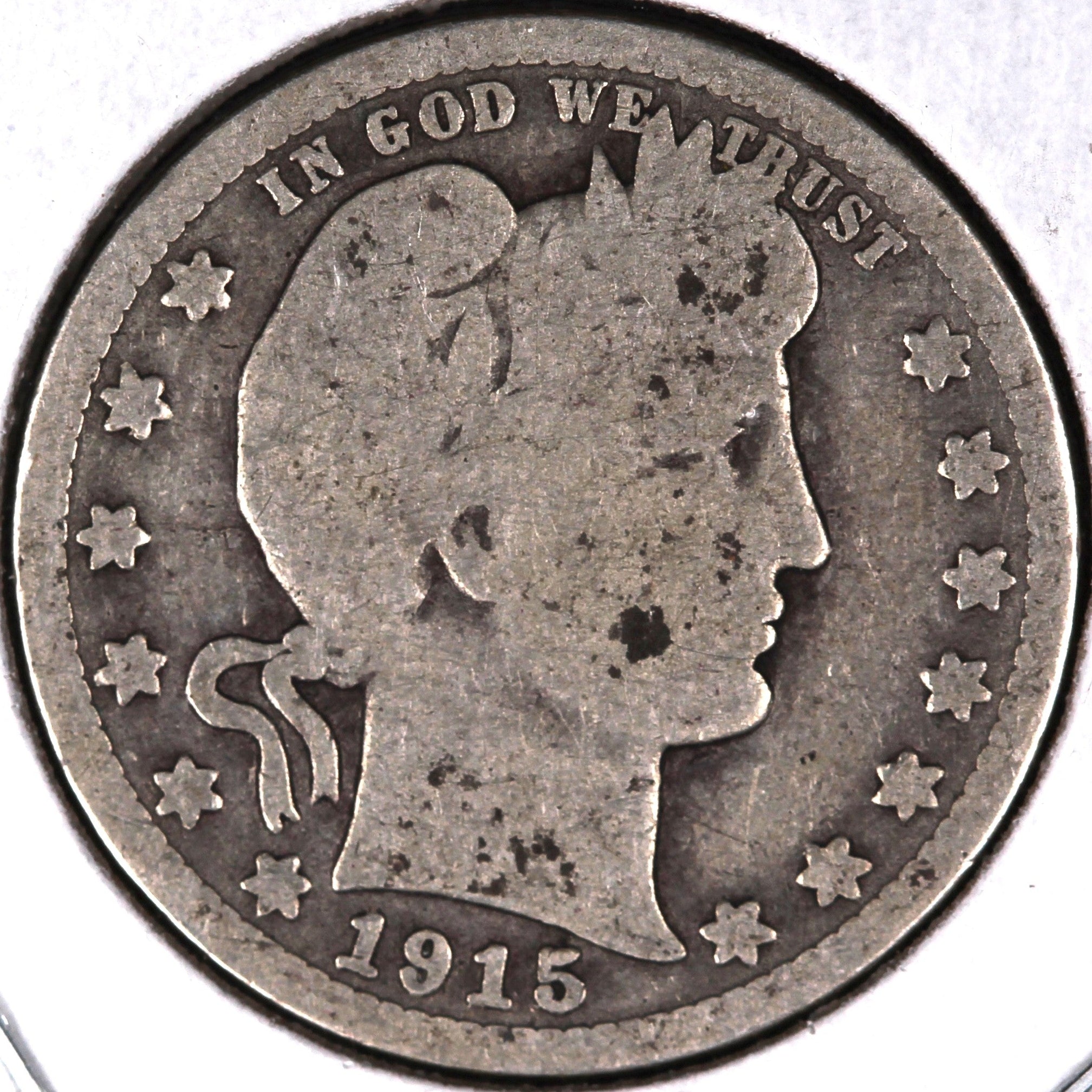 1915 Barber Quarter, Good Circulated Coin, Store #08003