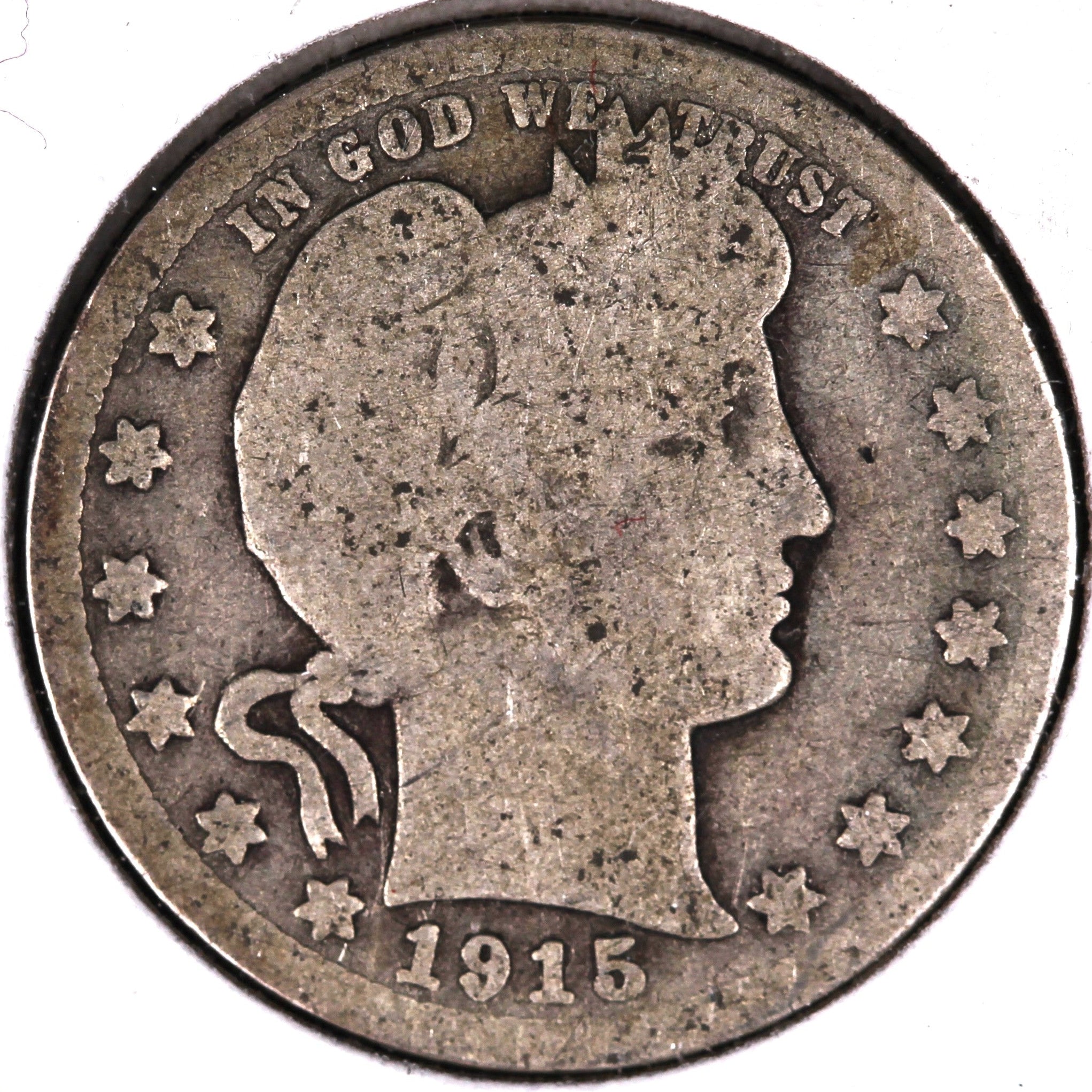 1915-D Barber Quarter, Abt Good Circulated Coin, Store #08018