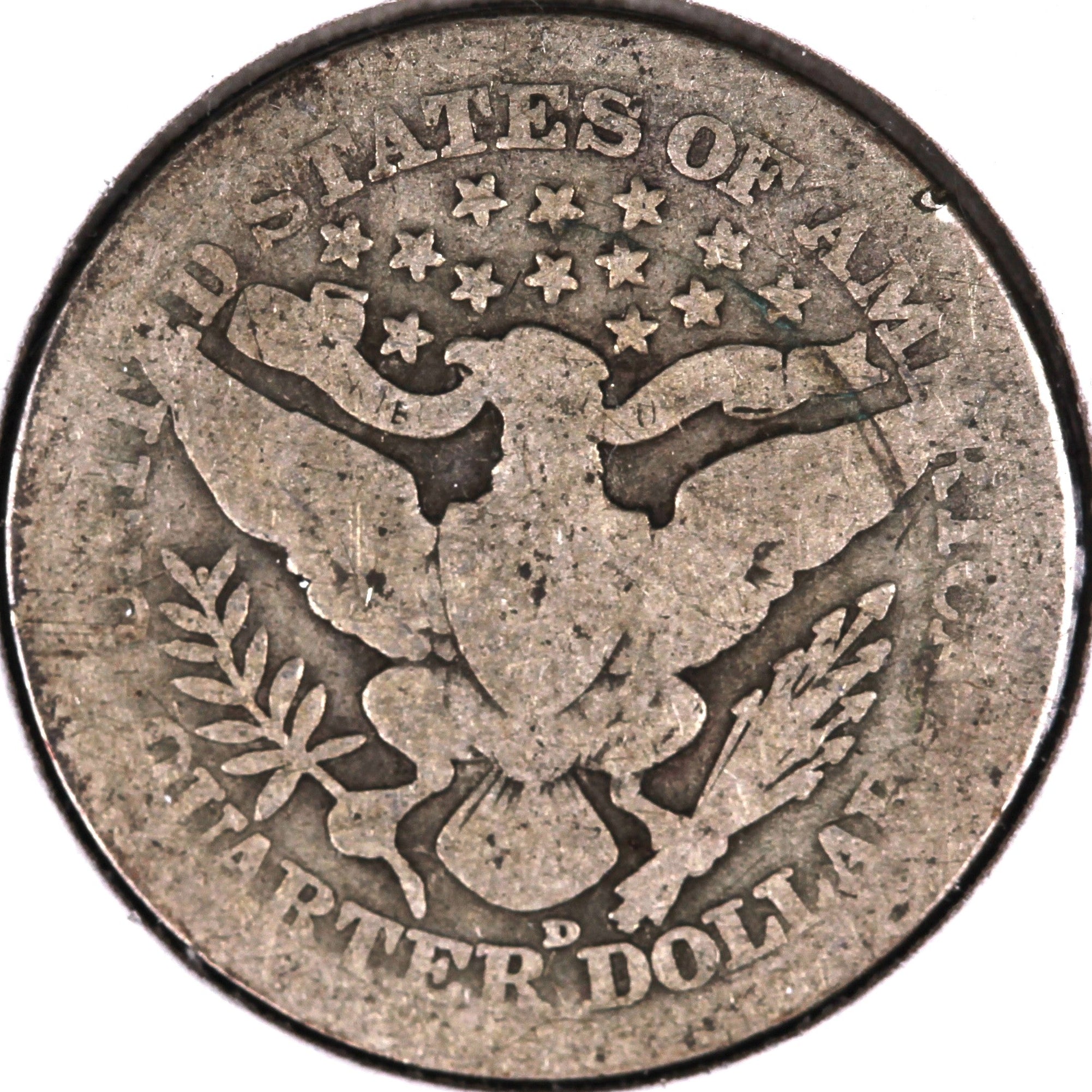 1915-D Barber Quarter, Abt Good Circulated Coin, Store #08018