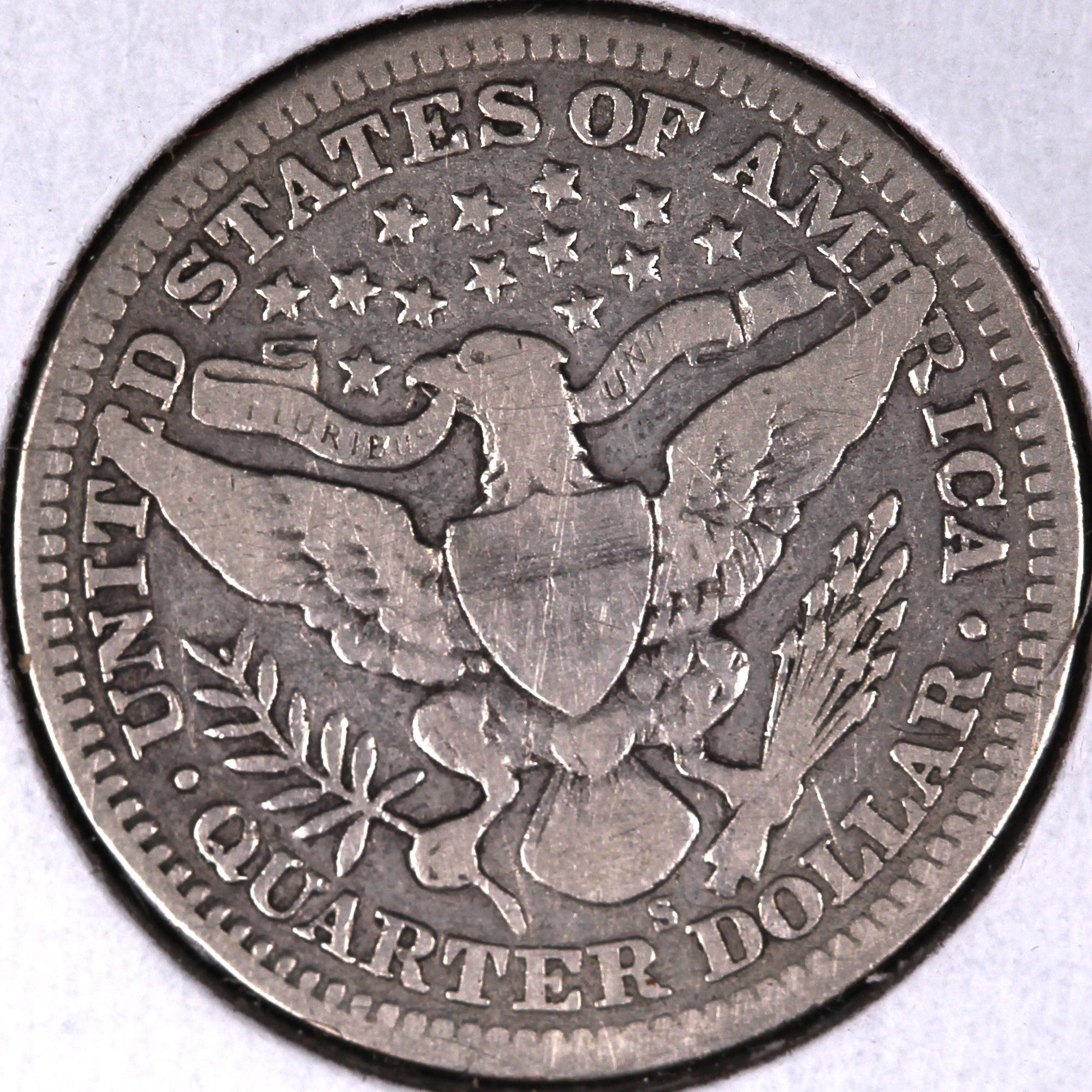 1915-S Barber Quarter, Very Good Circulated Coin, Store #08032