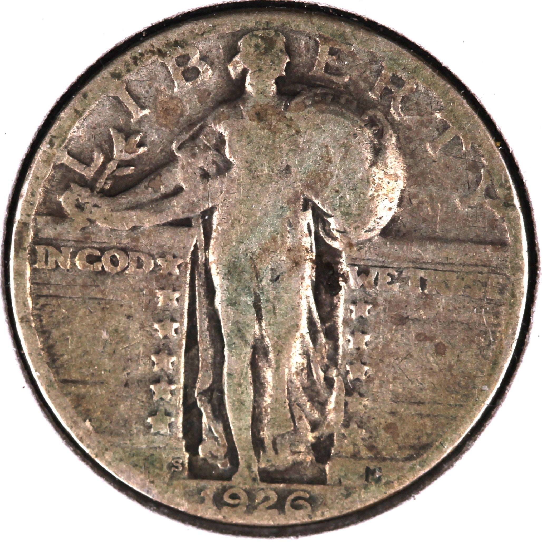 1926-S Standing Liberty Quarter, Very Good Circulated Coin, Store #QR1645