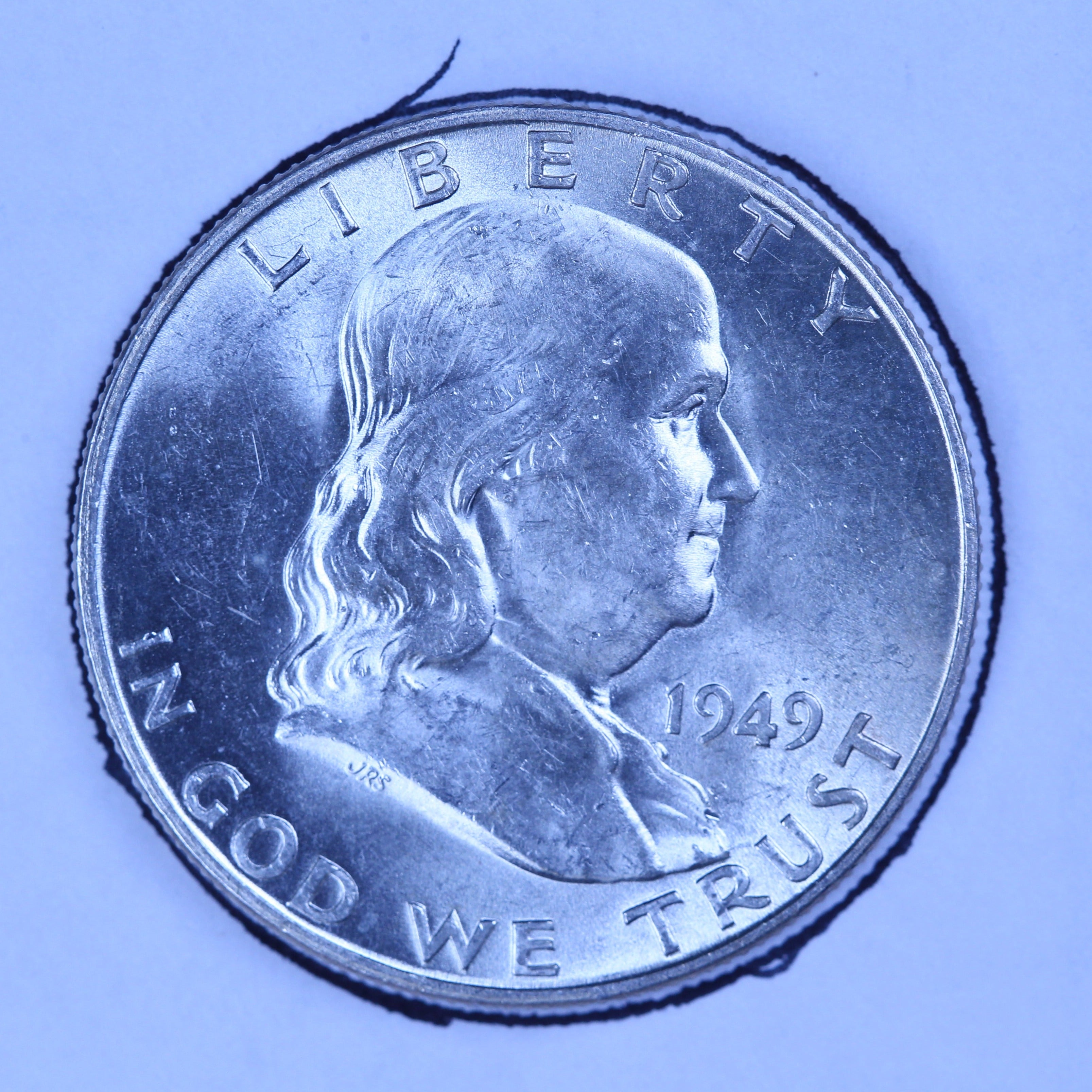 1949-D Franklin Half Dollar, Gem Uncirculated Collectible Coin. Store #10815