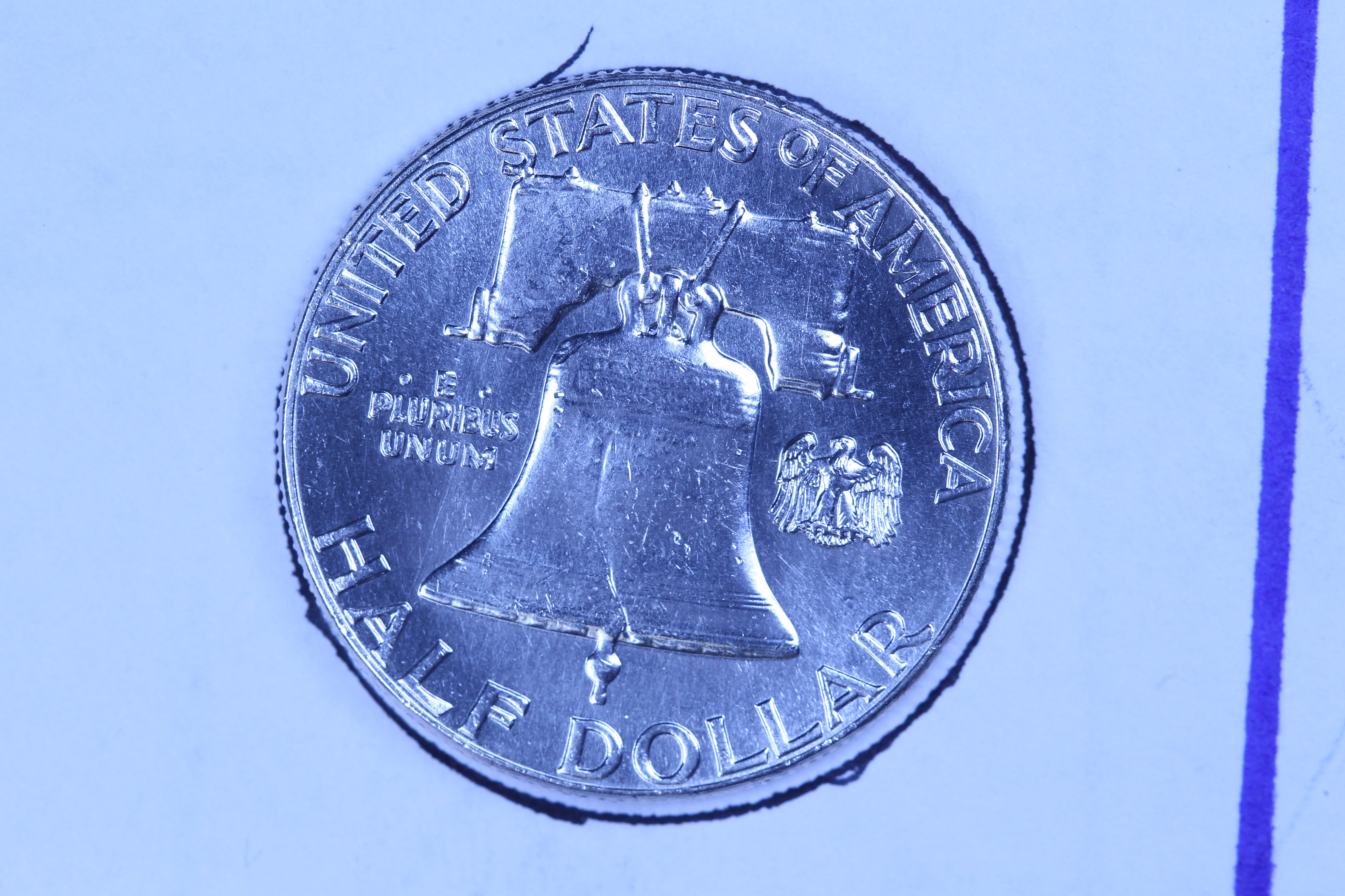 1959 Franklin Half Dollar, Mint State Uncirculated Coin. Store #10893