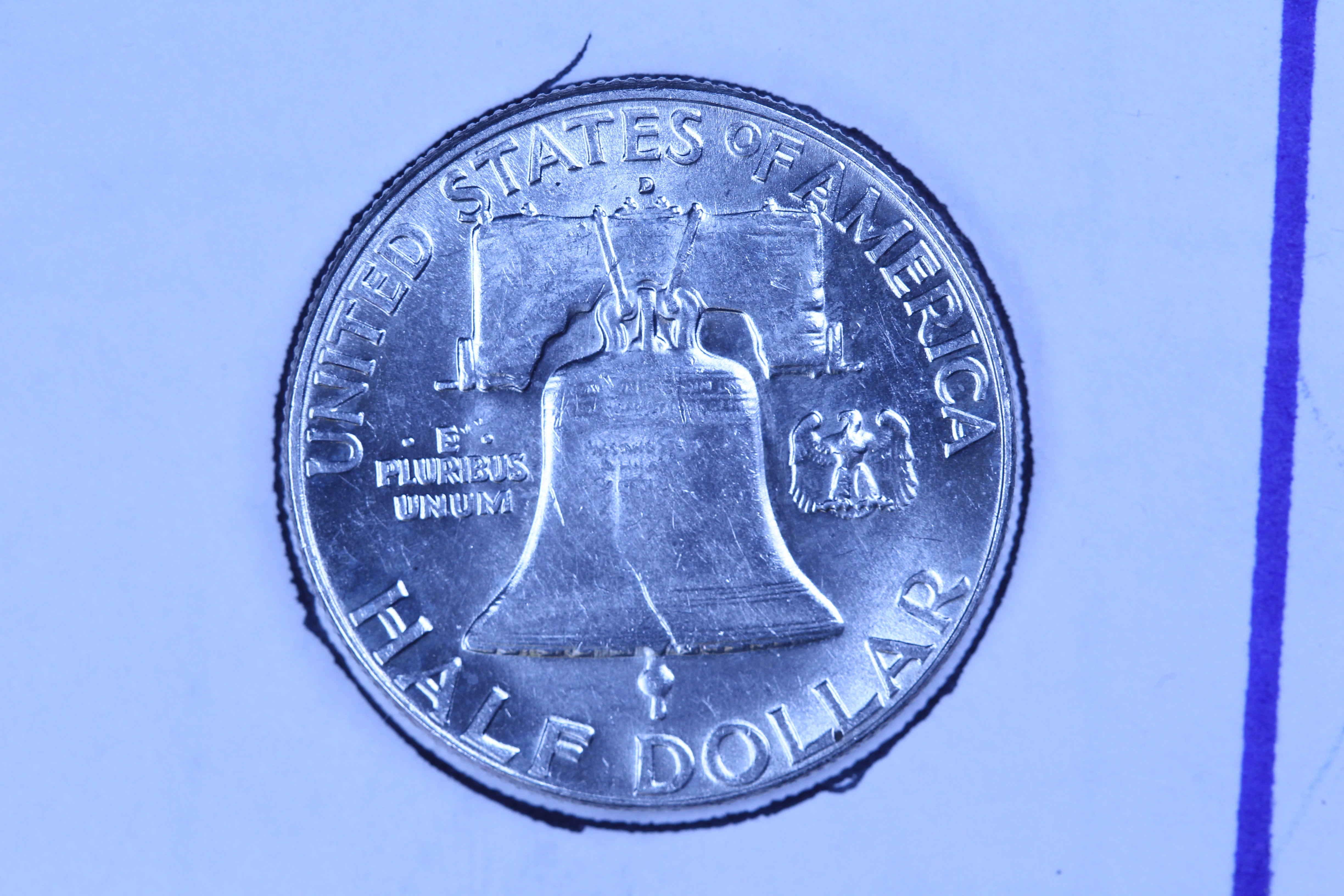 1962-D Franklin Half Dollar, Mint State Uncirculated Coin, Store #10904