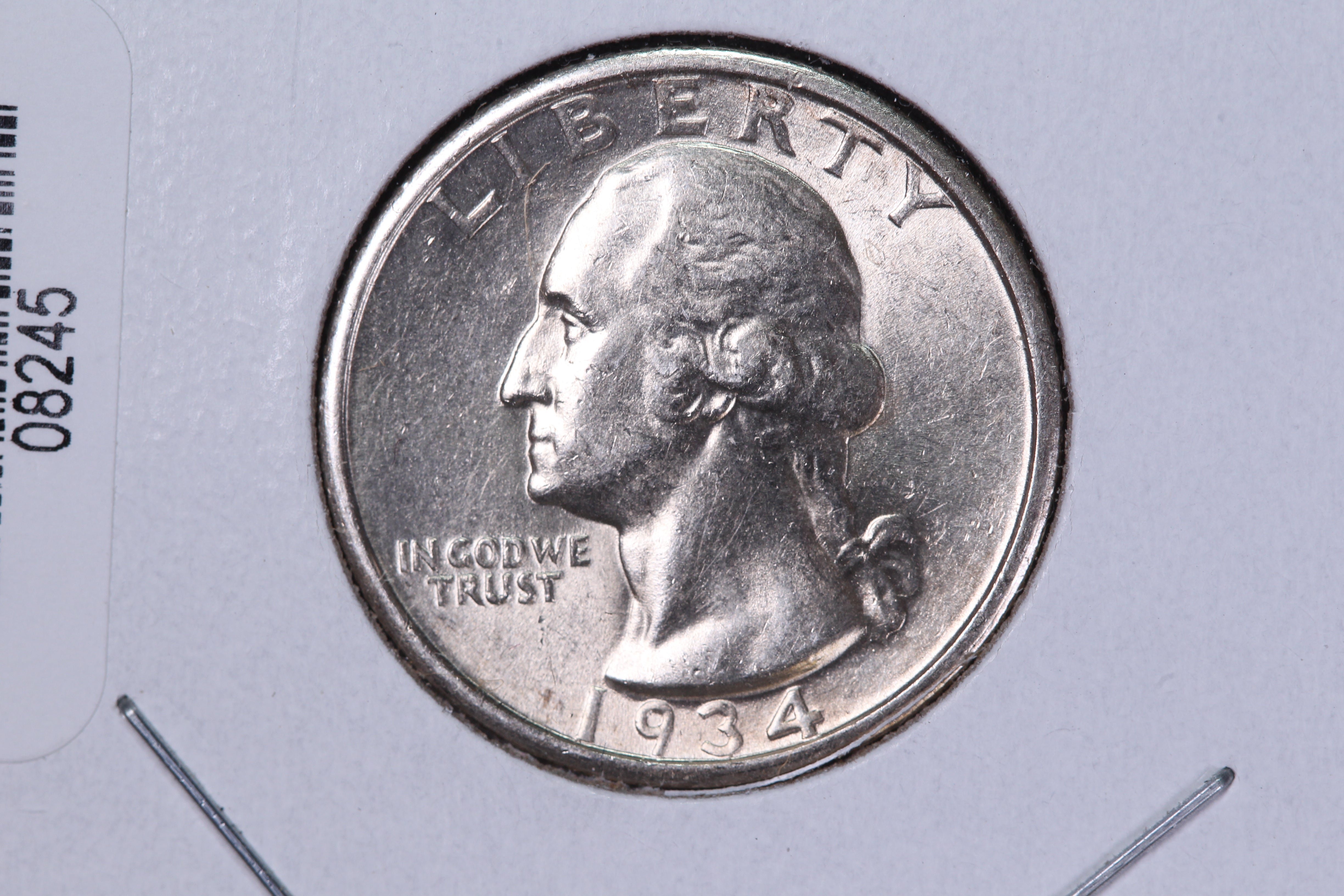 1934 Washington Quarter. Affordable Circulated Collectable Coin. Store # QR1672