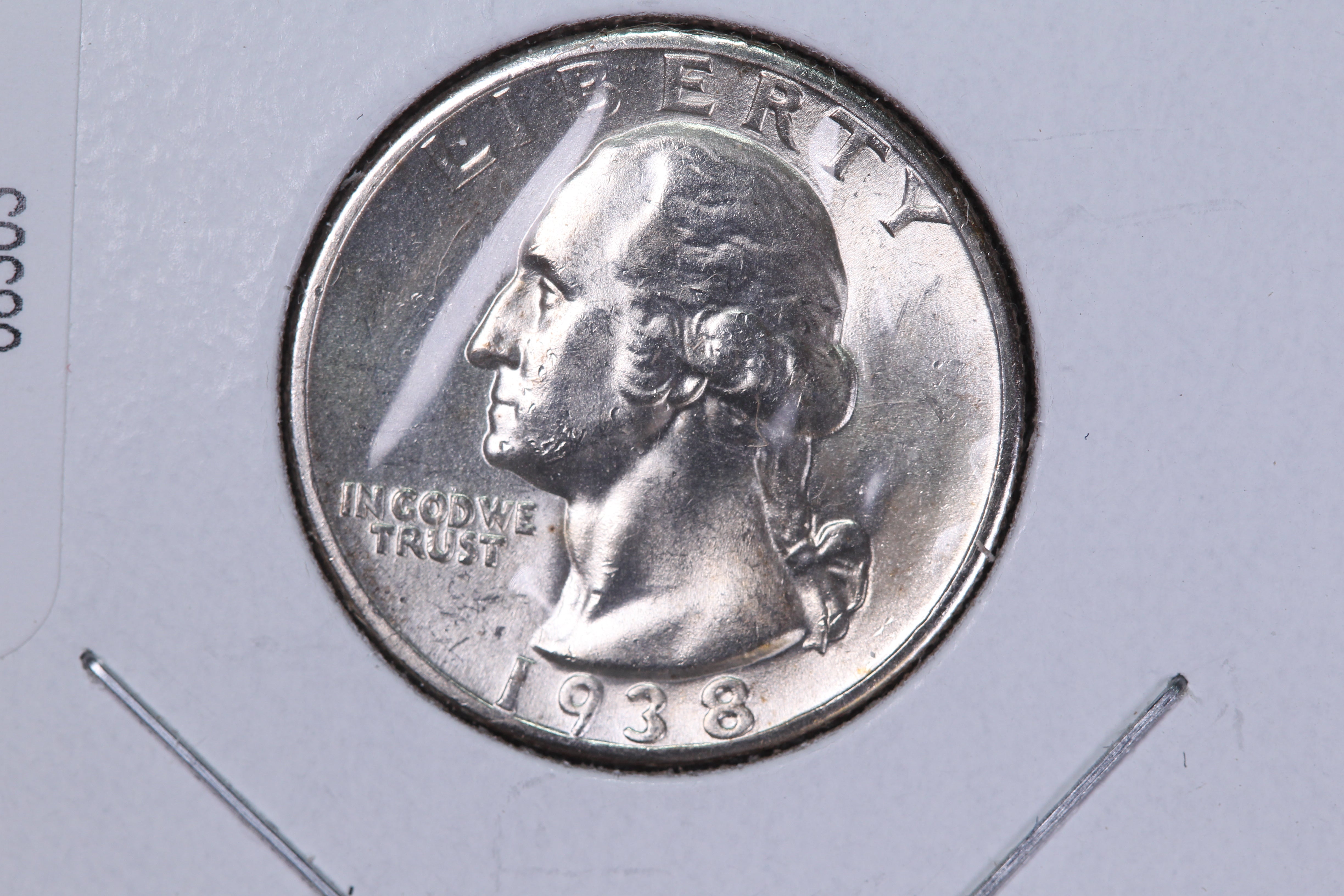 1938 Washington Quarter. Uncirculated Collectable Coin. Store # QR1684