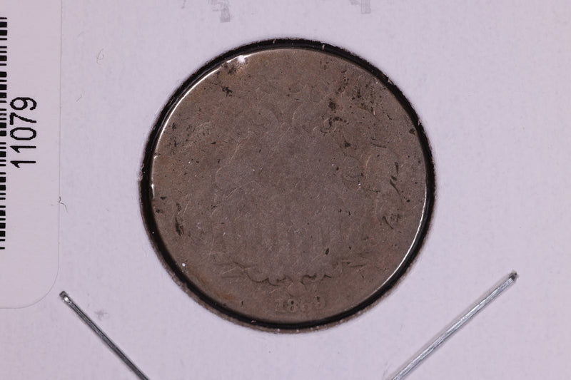 1869 Shield Nickel. Circulated Collectible Coin. Store