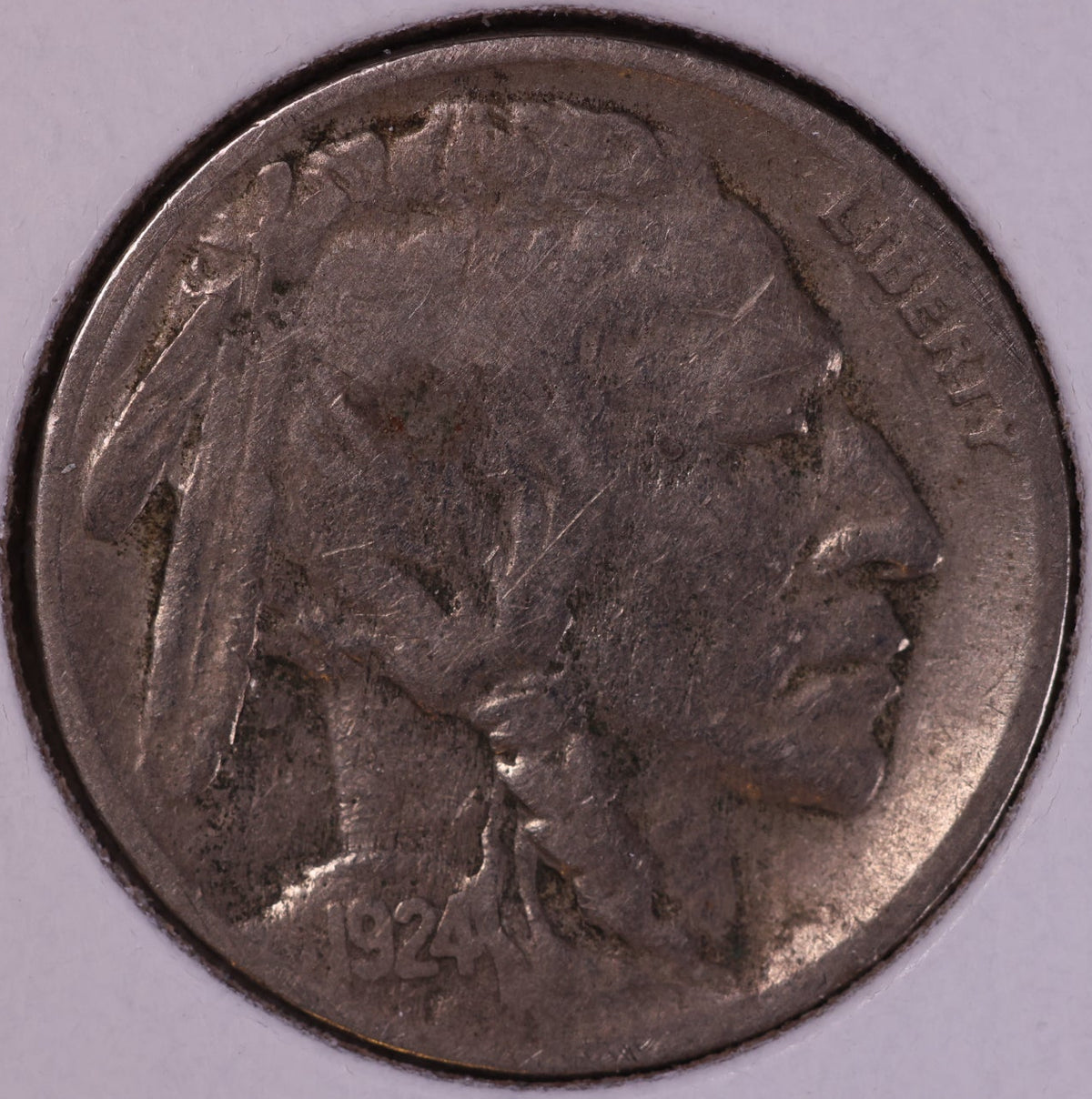 1924 Buffalo Nickel. Good Circulated Coin. Store #NL820