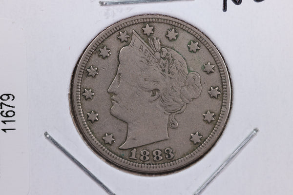 1883 Liberty Nickel, Circulated Collectible Coin, No Cents. Store #11679
