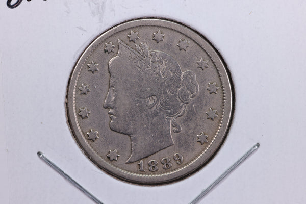 1889 Liberty Nickel, Circulated Collectible Coin. Store #11686