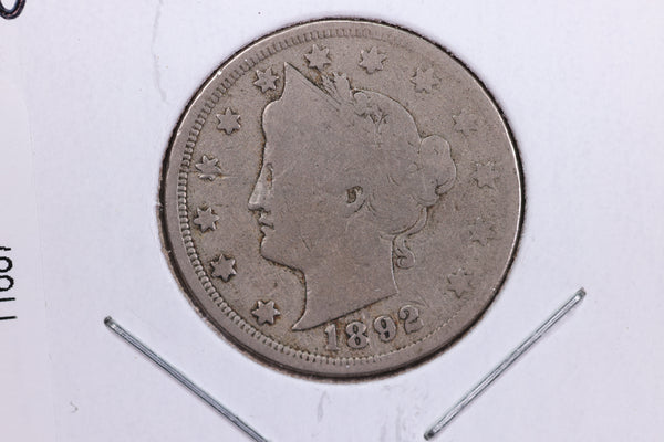 1892 Liberty Nickel, Circulated Collectible Coin. Store #11687