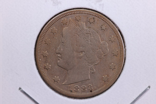 1883 Liberty Nickel, With Cents, Circulated Collectible Coin. Store #11824