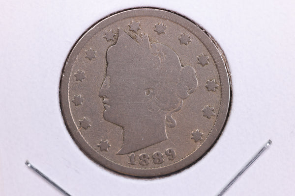 1889 Liberty Nickel, Circulated Collectible Coin. Store #11829