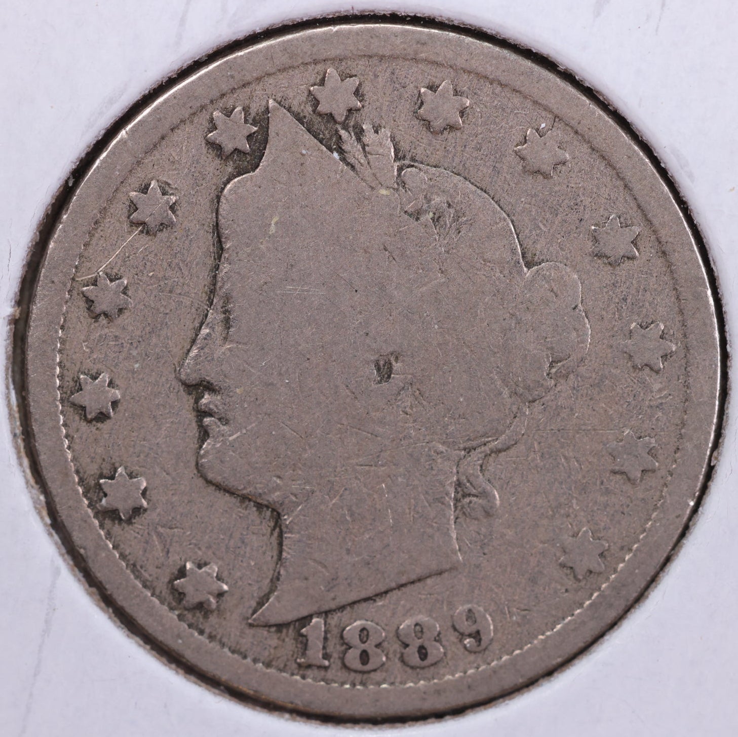 1889 Liberty Nickel, Circulated Collectible Coin. Store #11797