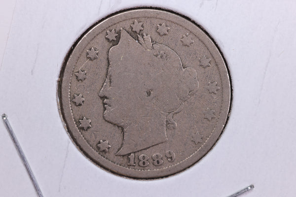 1889 Liberty Nickel, Circulated Collectible Coin. Store #11797