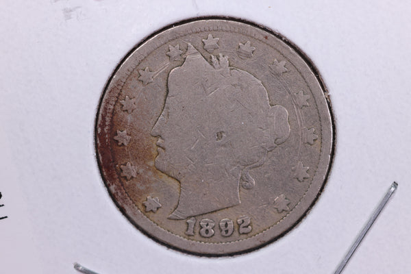 1892 Liberty Nickel, Circulated Collectible Coin. Store #11832