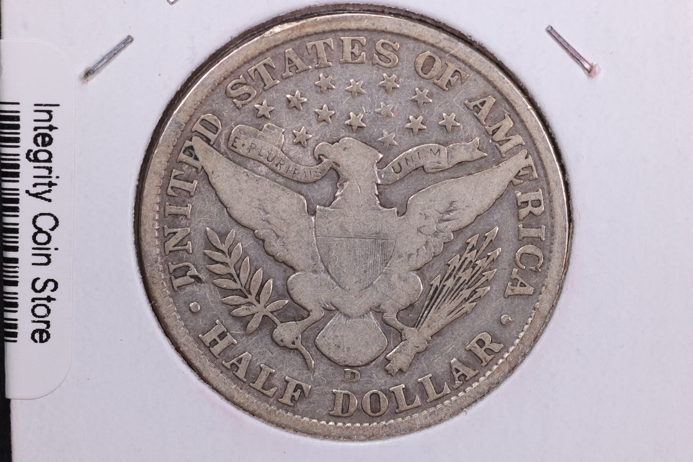 1906-D Barber Half Dollar, Very Good Circulated Coin, Store # HR349
