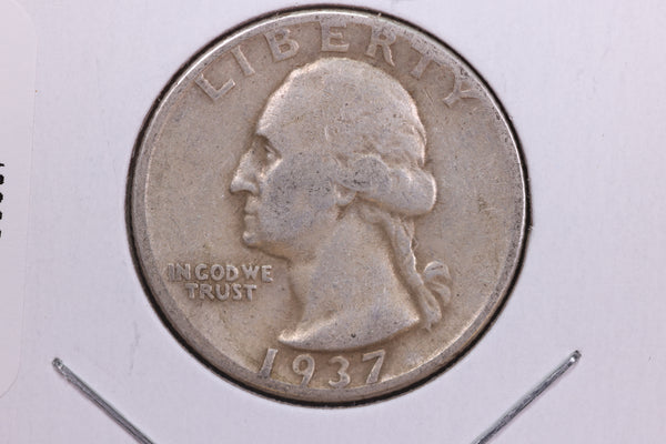1937 Washington Quarter. Affordable Circulated Collectable Coin. Store # 08607