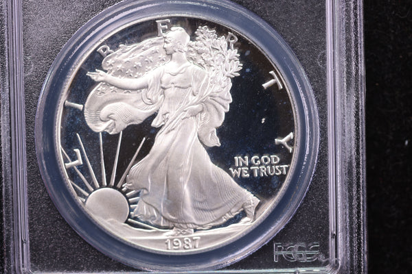 1987-S American Silver Eagle, Early Date Certified PCGS PF-70. Store #08737