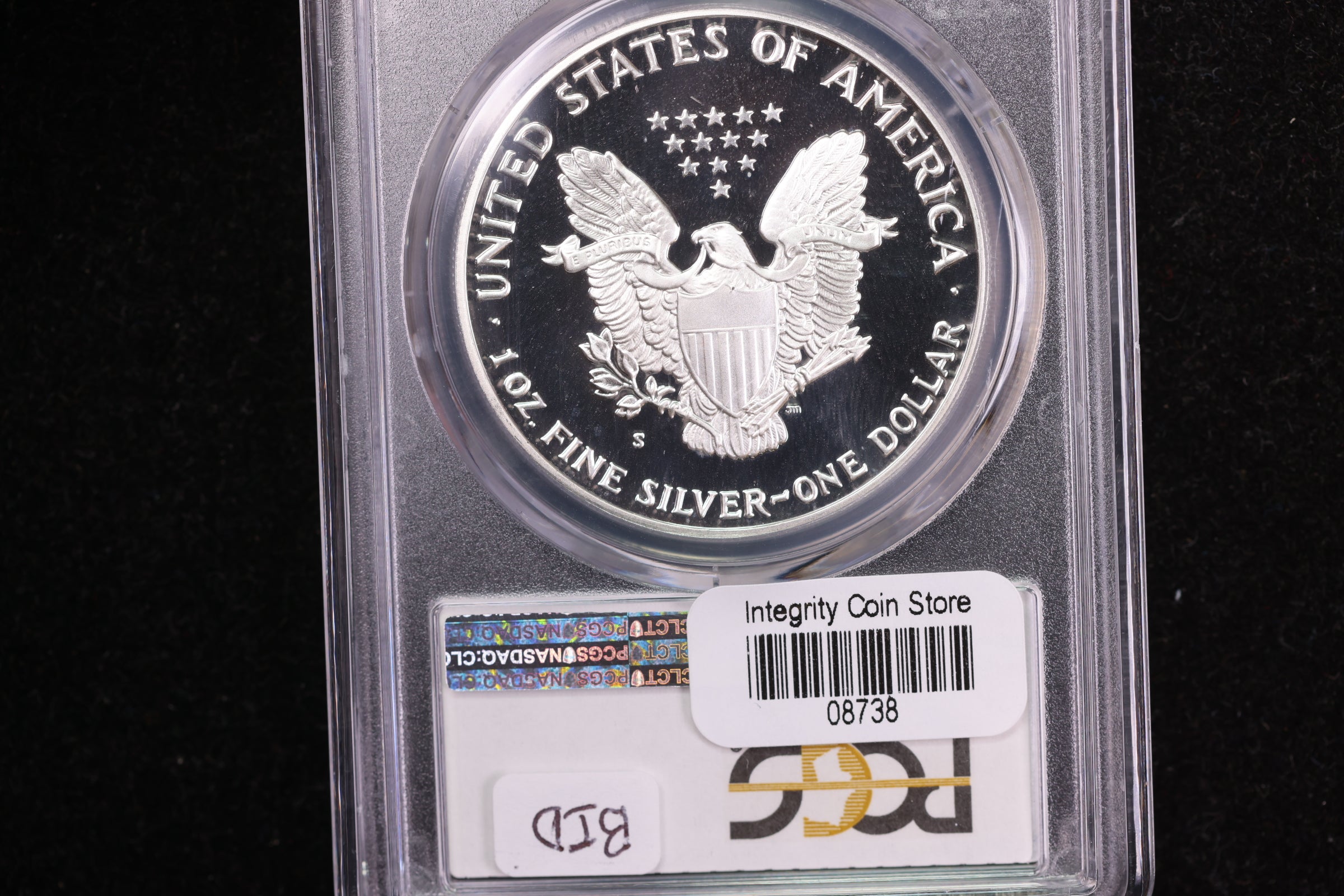 1989-S Proof American Silver Eagle., PCGS PF-70., Coin Store Sale#AE0021.